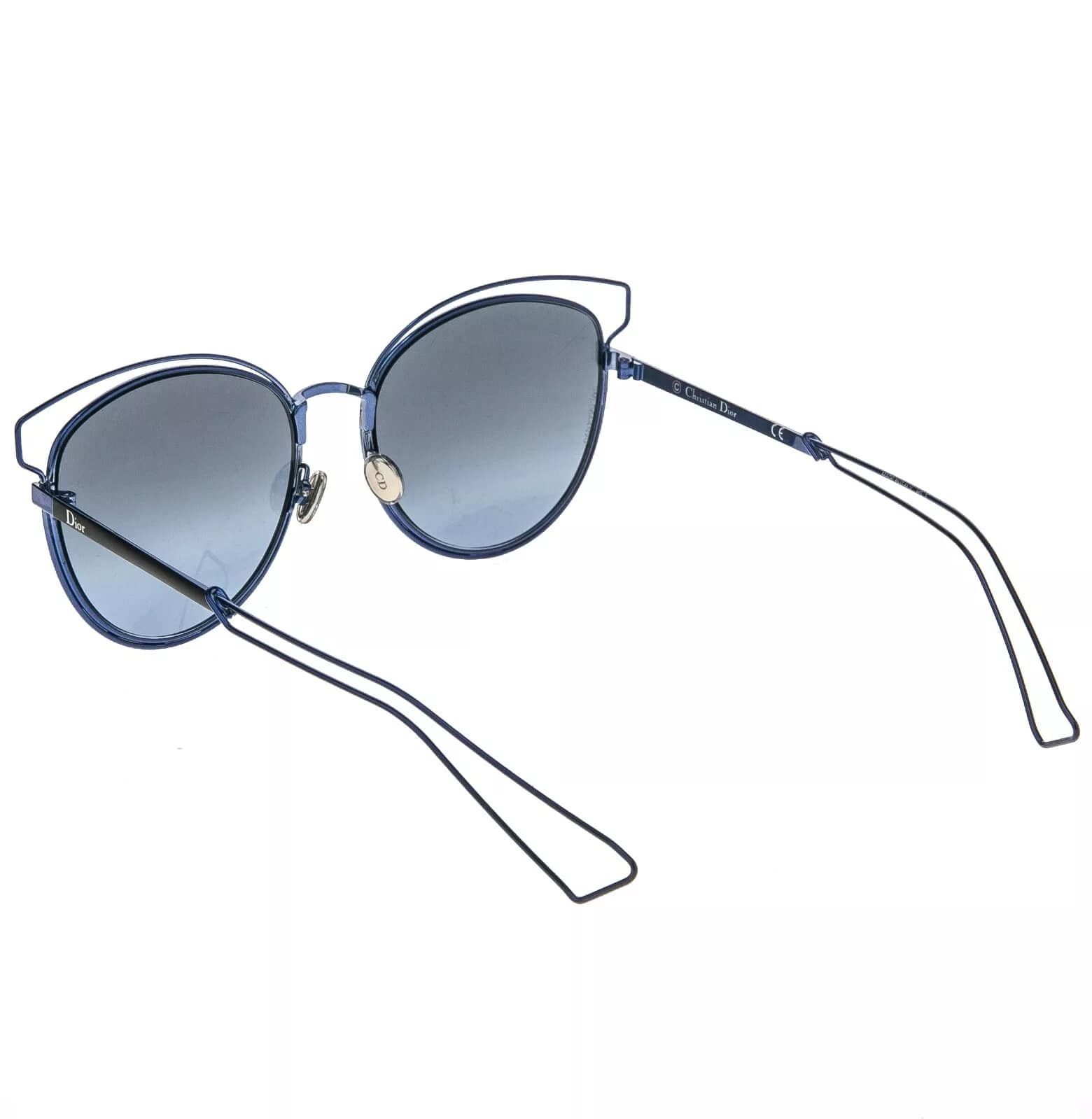 Christian Dior Monsieur CHRISTIAN DIOR SIDERAL 2 Black Blue Mirrored Metal SIDERAL2 Size ONE SIZE - 8 Thumbnail