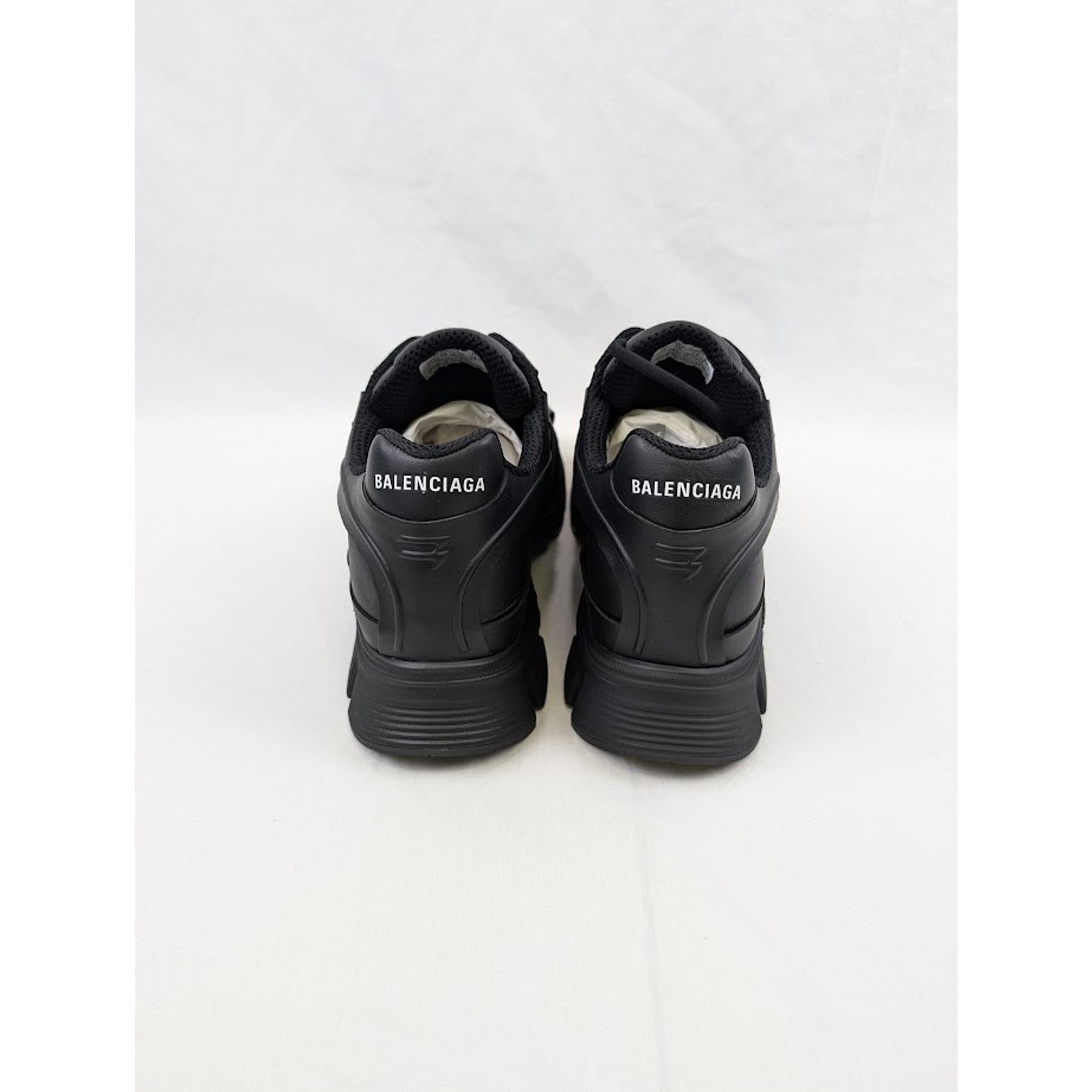 Balenciaga o1rshd1 Nappa Silk Phantom Sneakers in Black Size US 11 / EU 44 - 17 Thumbnail