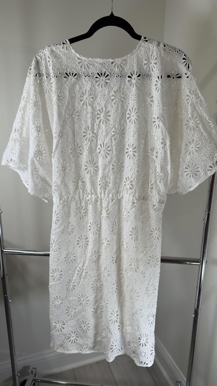 Designer Shisham Women's Floral Embroidered Dress - Size M/L Size L / US 10 / IT 46 - 2 Thumbnail