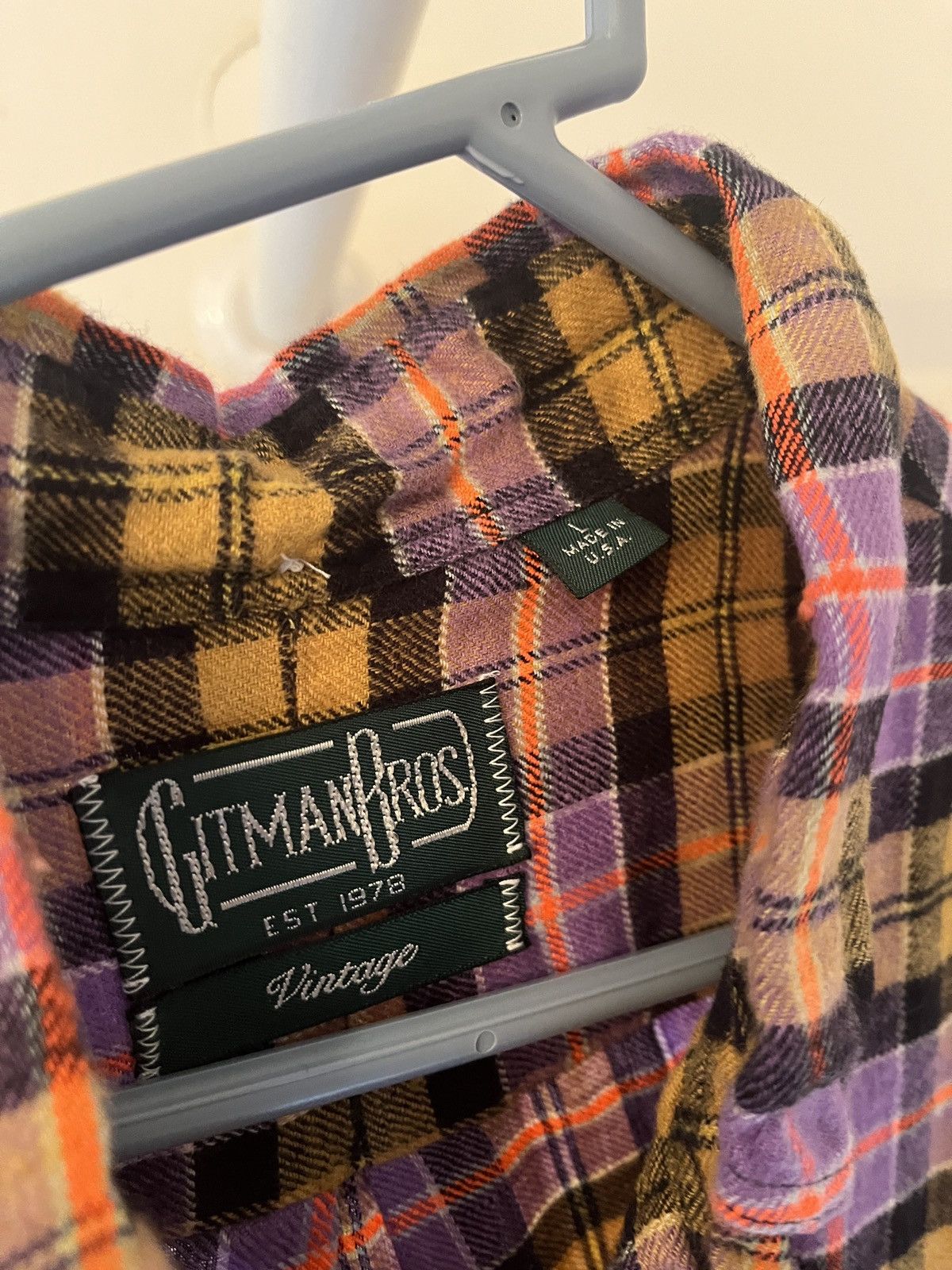 Gitman Bros. Vintage Gitman Bros Vintage Plaid Flannel Shirt Size US L / EU 52-54 / 3 - 2 Thumbnail