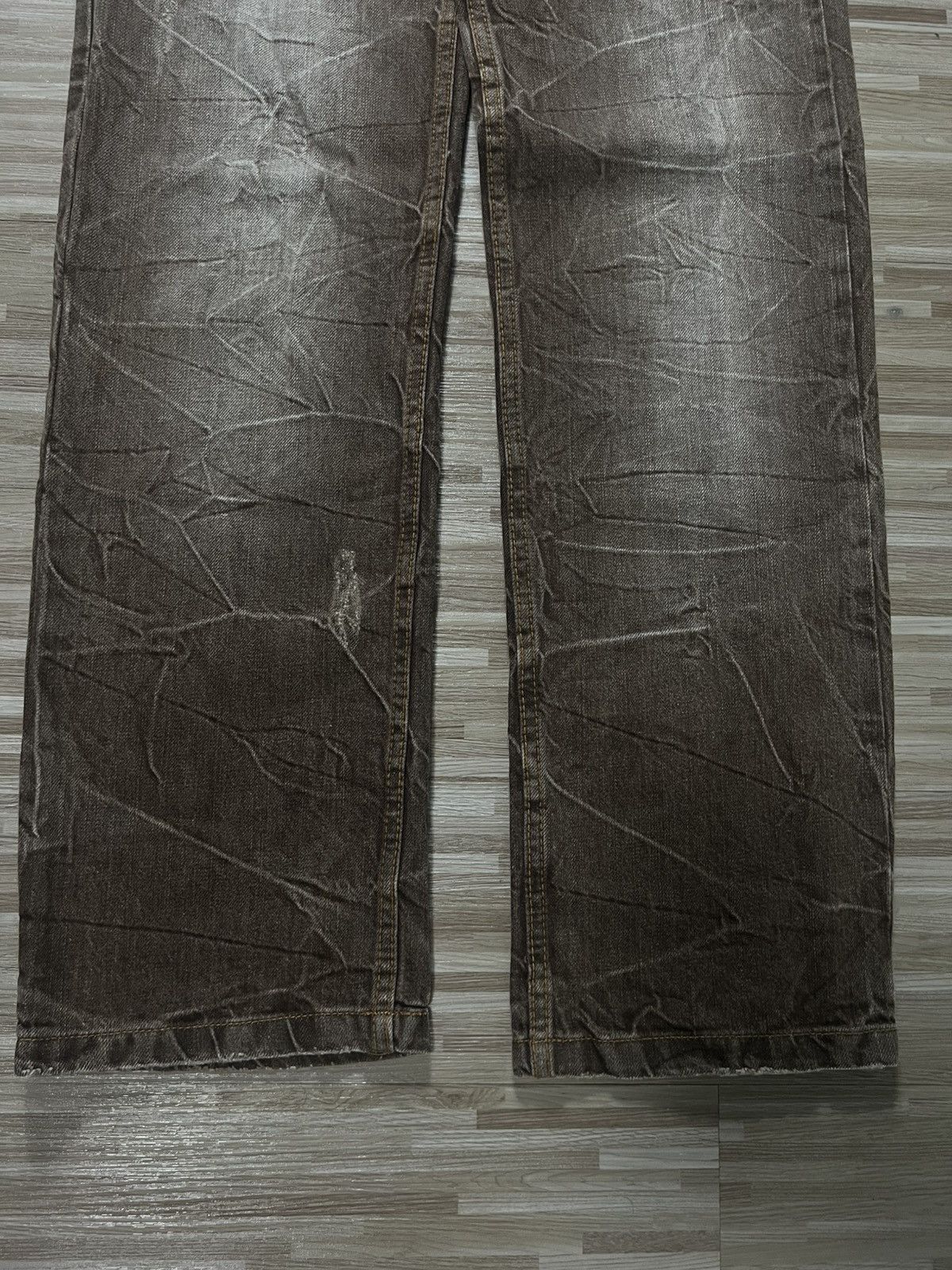 Japanese Brand × Seditionaries 💥INSANE 90s DOUBLE WAIST NYLAUS MUDWASH JEANS 💥 Size US 29 - 6 Thumbnail