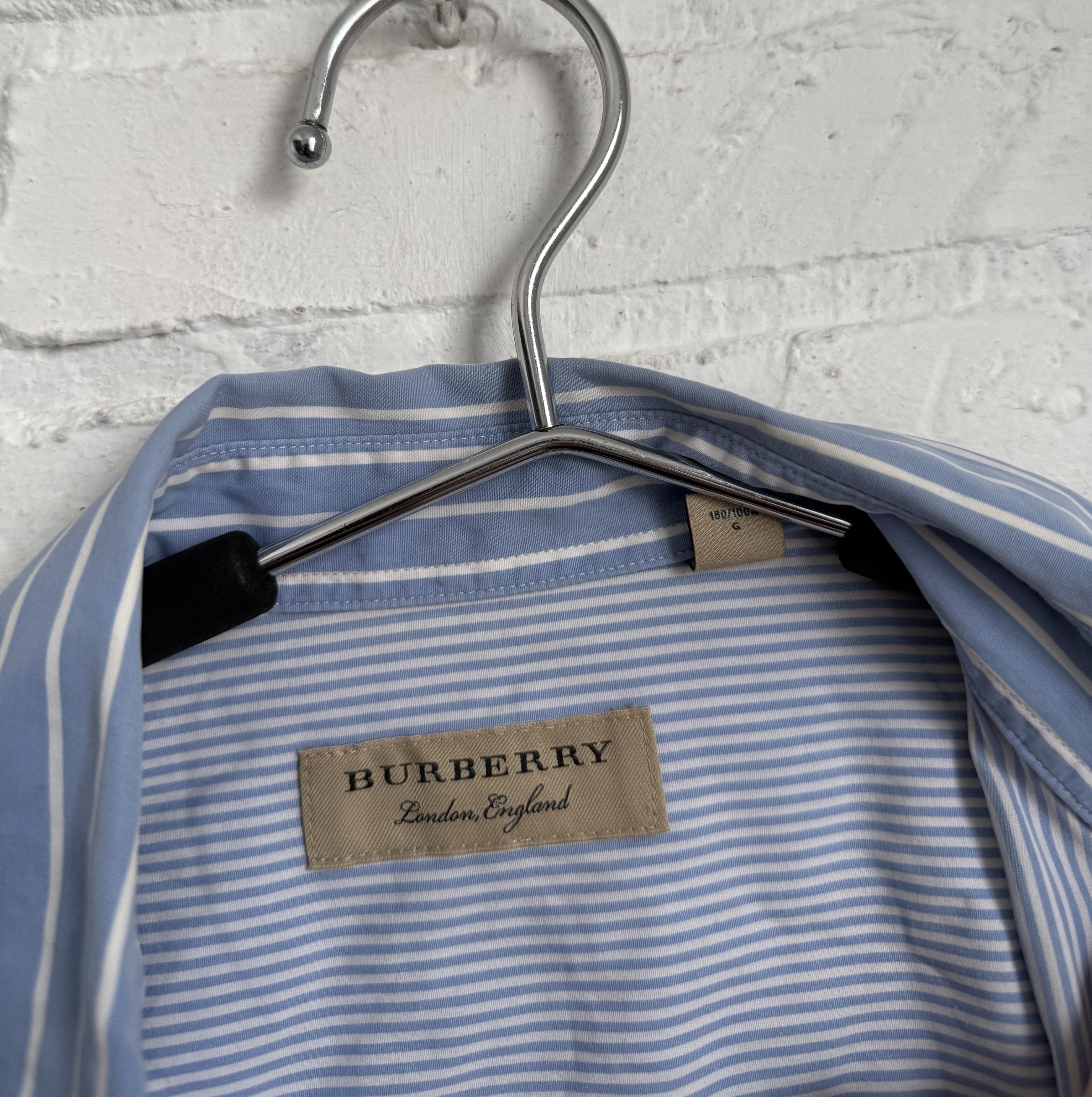 Burberry Burberry London England blue Striped shirt Size US L / EU 52-54 / 3 - 2 Thumbnail