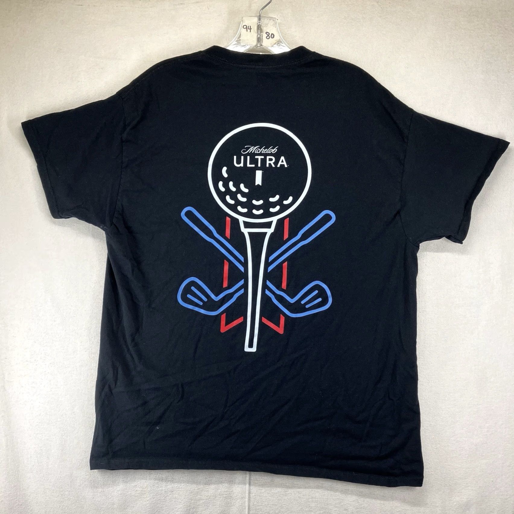 Gildan Michelob Ultra T Shirt Mens Large Golf Logo Black All Cotton Nike Size US L / EU 52-54 / 3 - 2 Thumbnail