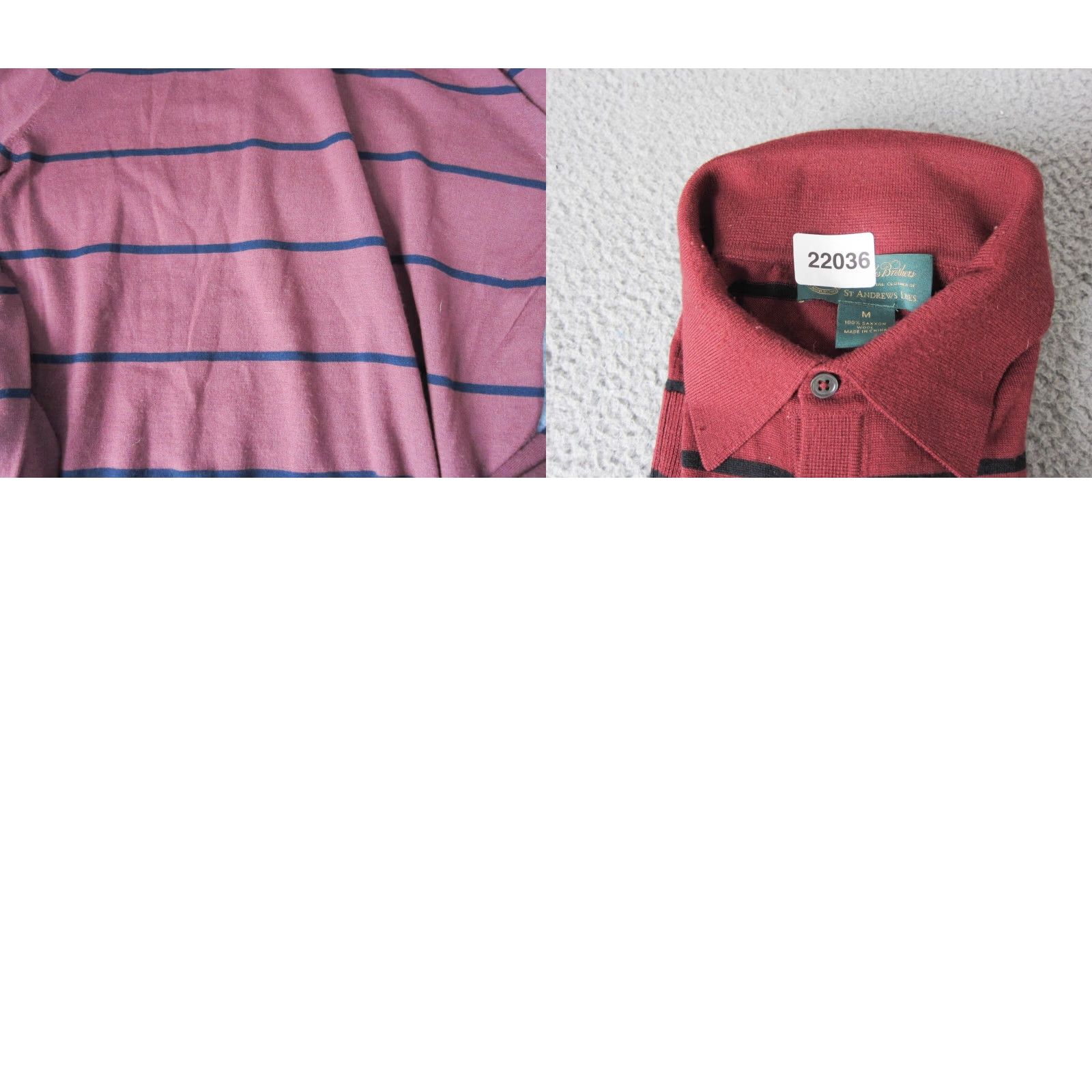 Brooks Brothers VINTAGE Brooks Brothers Sweater Adult M Red Wool Saxxon St Andrews Links Long Sleeve Collared Pullover Knitted Classic Preppy Mens Size US M / EU 48-50 / 2 - 8 Thumbnail