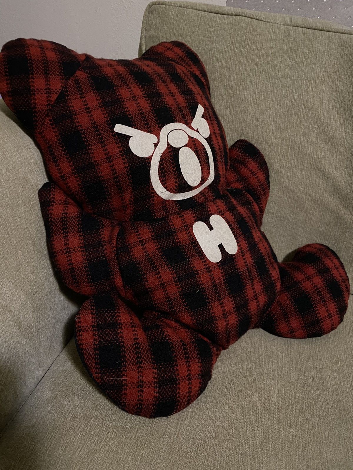 Hysteric Glamour Hysteric Glamour Bear Plaid Red Pillow Size ONE SIZE - 2 Thumbnail