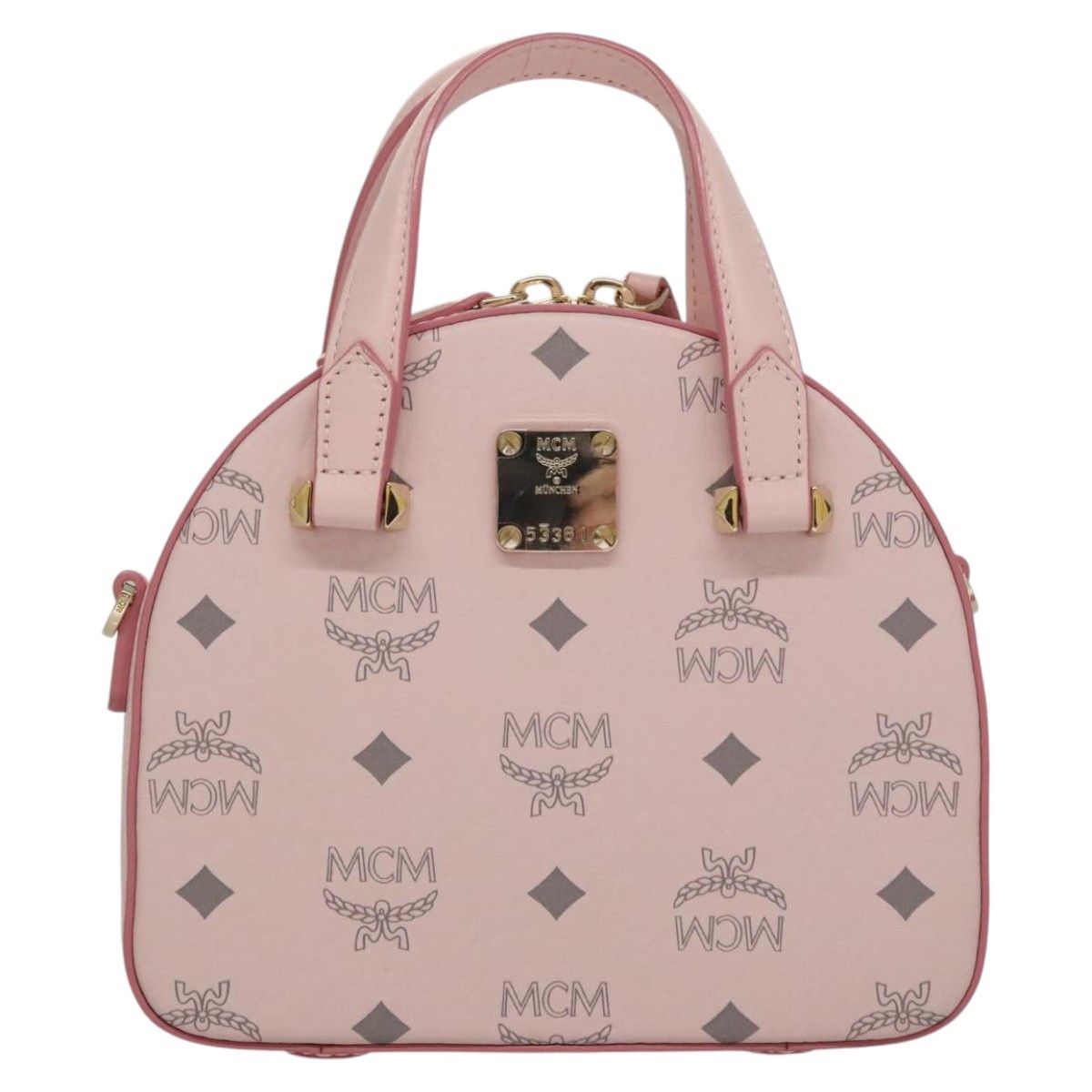MCM Visetos Pink Canvas Handbag (Pre-Owned) Size ONE SIZE - 1 Thumbnail