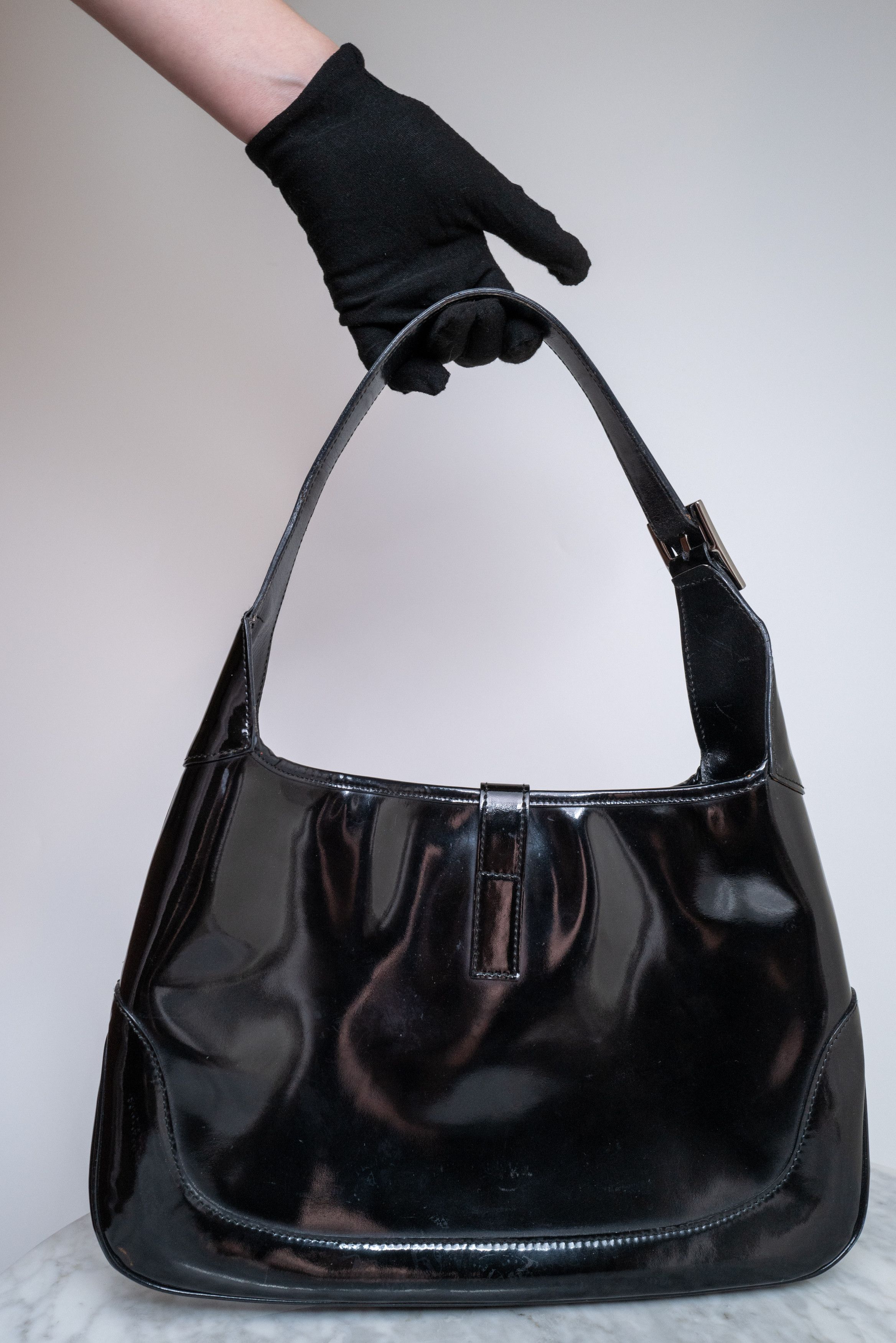 Gucci Black Patent Leather Vintage Gucci Jackie Bag Size ONE SIZE - 3 Thumbnail