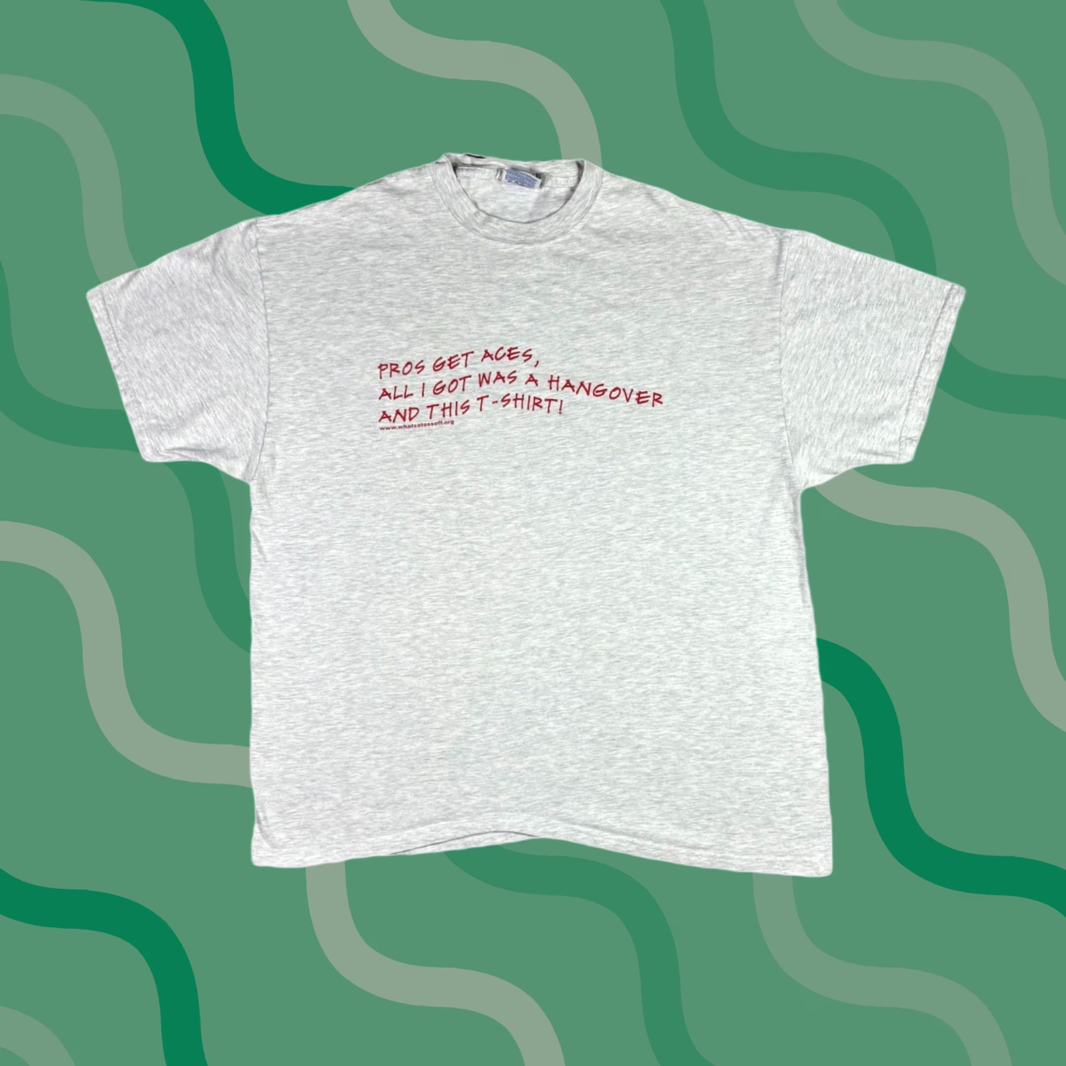 Hanes VINTAGE Funny Quote Text T Shirt Art Crewneck XL 90s Hanes Gray Cotton Graphic Print Short Sleeve Mens Size US L / EU 52-54 / 3 - 1 Thumbnail