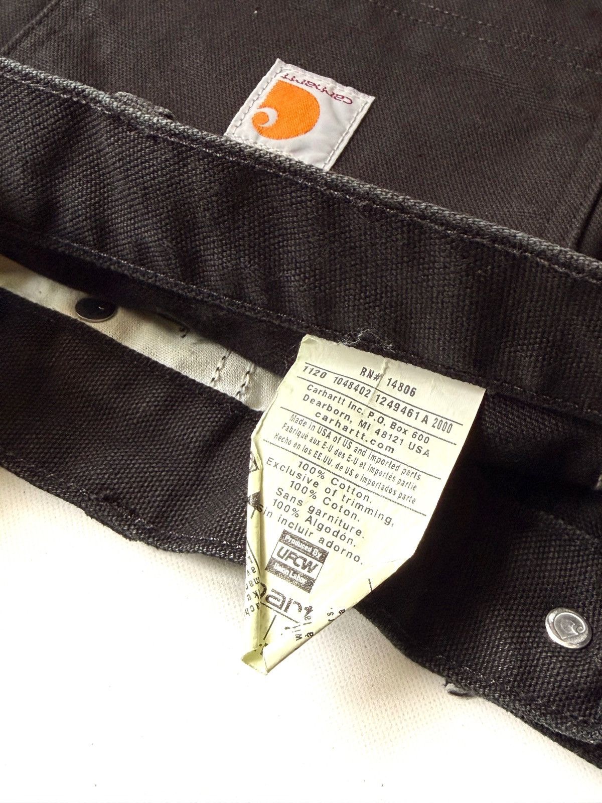 Carhartt Carhartt Double Knee Black Jeans Made In USA Men’s 32x30 Size US 32 / EU 48 - 6 Thumbnail