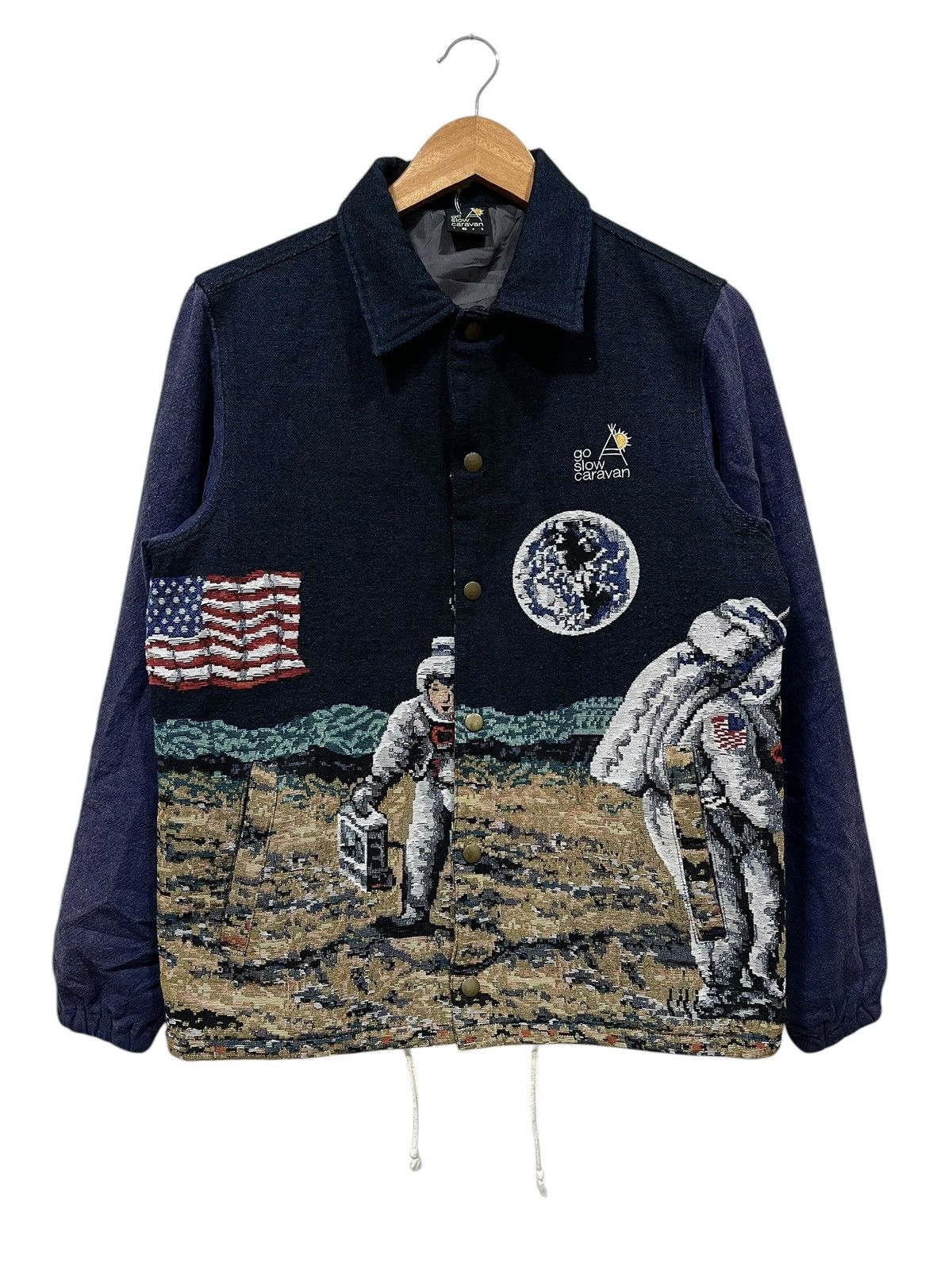 go slow caravan 🔥Go Slow Caravan A Casual Jacket With Embroidered Design Size US M / EU 48-50 / 2 - 1 Thumbnail