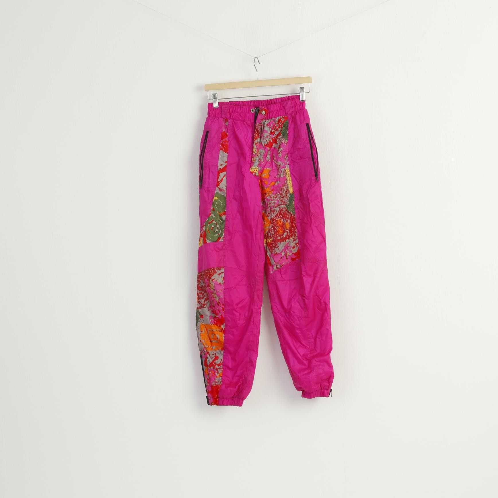 Vintage Vintage Women 164 Ski Trousers Pink Nylon Waterproof 8859 Size 24" / US 00 / IT 34 - 1 Thumbnail