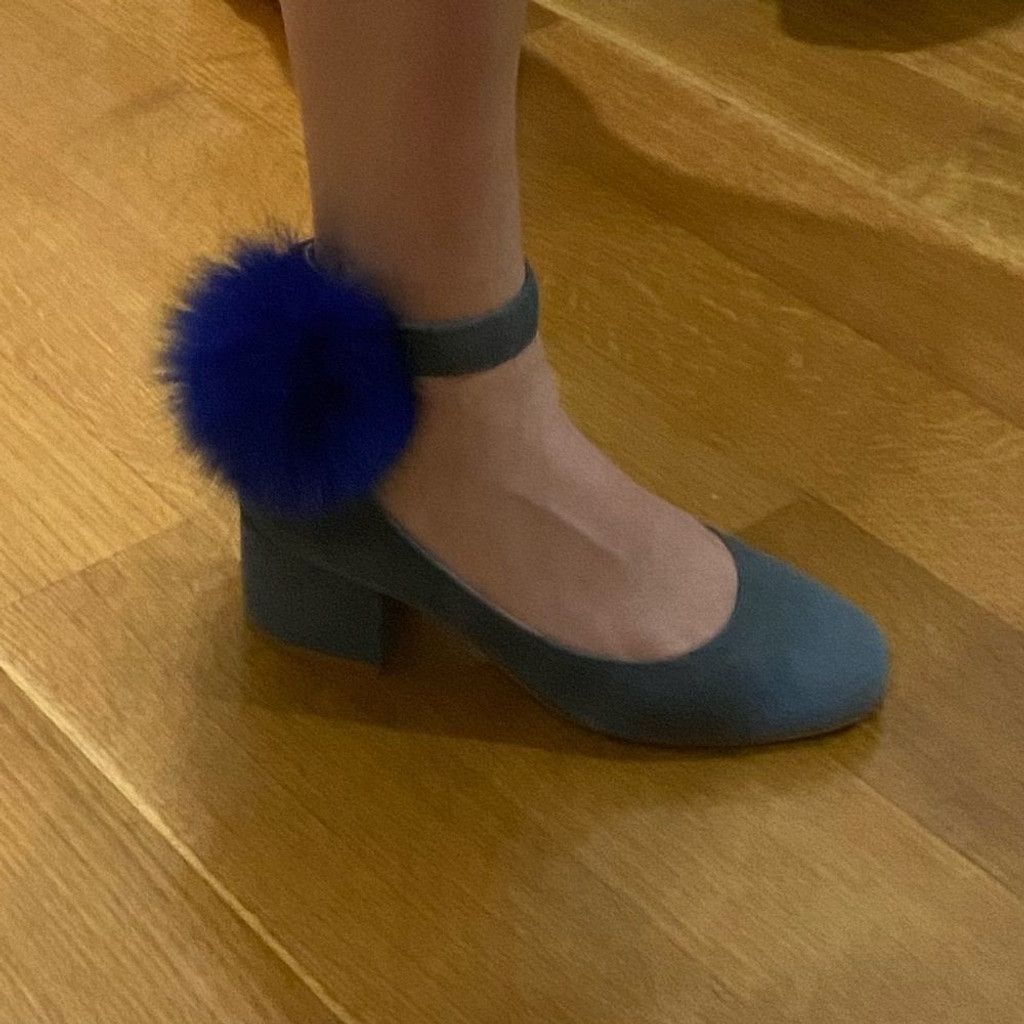 The Unbranded Brand Cecelia New York Liv INK Fox Fur Block Heel Dress Pump Size US 6.5 / IT 36.5 - 6 Thumbnail