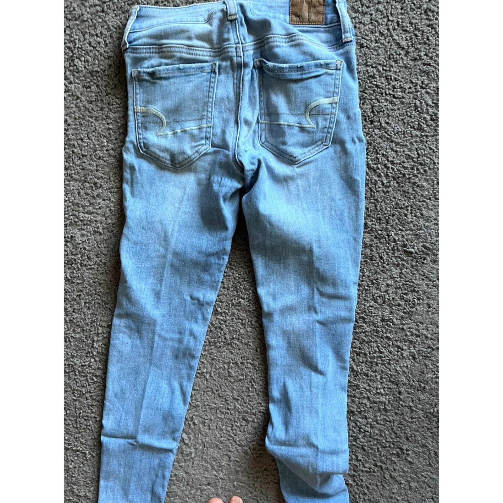 American Eagle Outfitters American Eagle High Rise Jeggings Super Super Stretch X Size 2 Blue Jeans Size 26" / US 2 / IT 38 - 5 Thumbnail