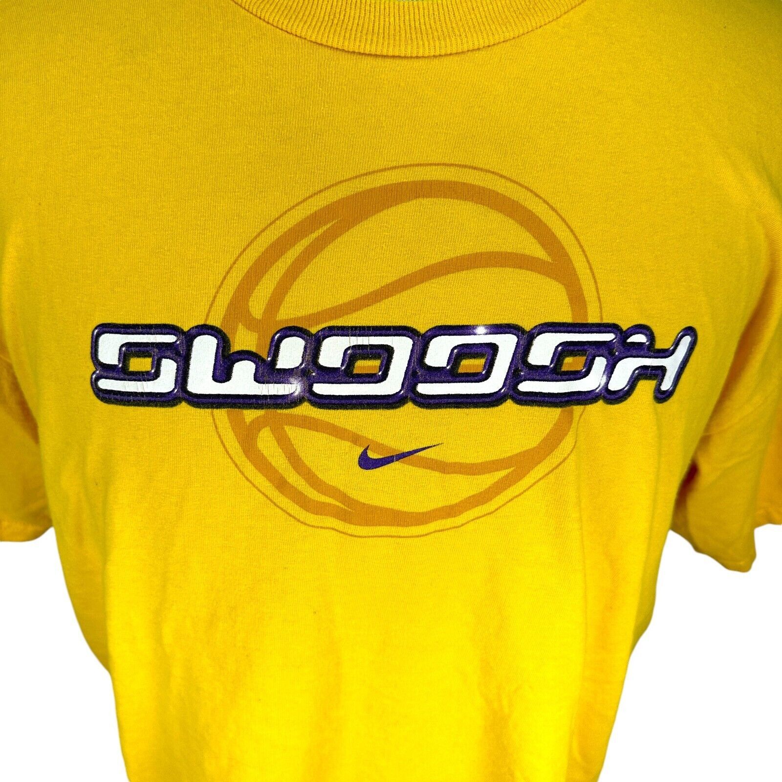Nike Vintage Nike Swoosh T-Shirt Men XL Yellow 100% Cotton Size US XL / EU 56 / 4 - 2 Thumbnail