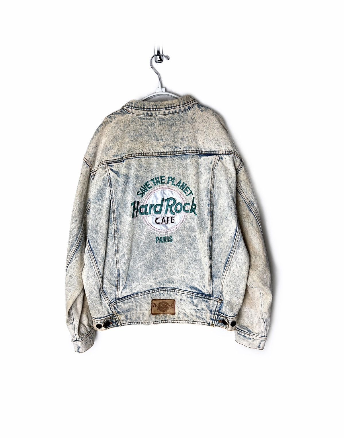 Hard Rock Cafe 90’s Hard Rock Cafe Paris “Save The Planet” Denim Jacket Size US L / EU 52-54 / 3 - 1 Thumbnail