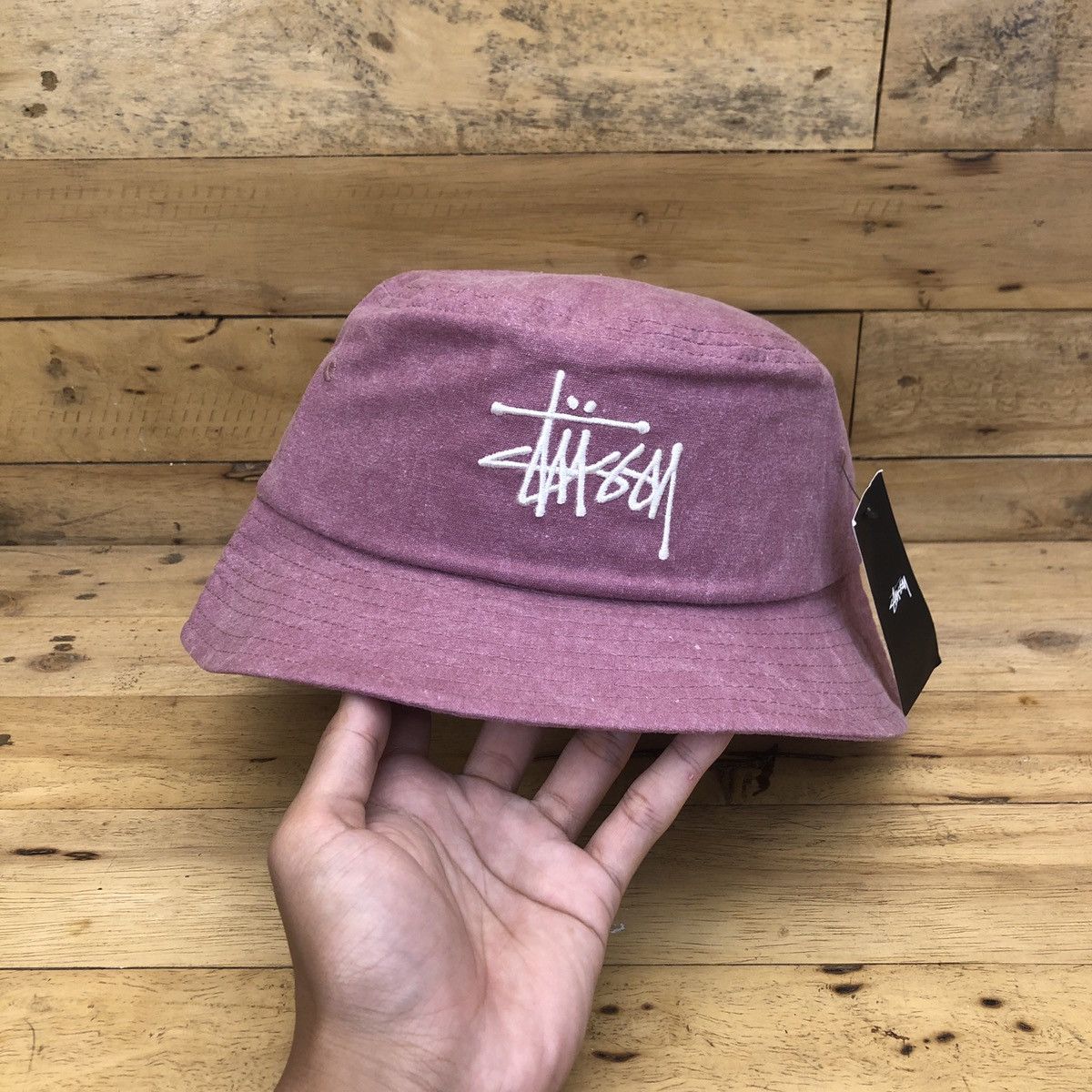Stussy × Vintage Stussy Big Logo Canvas Bucket Size ONE SIZE - 1 Thumbnail