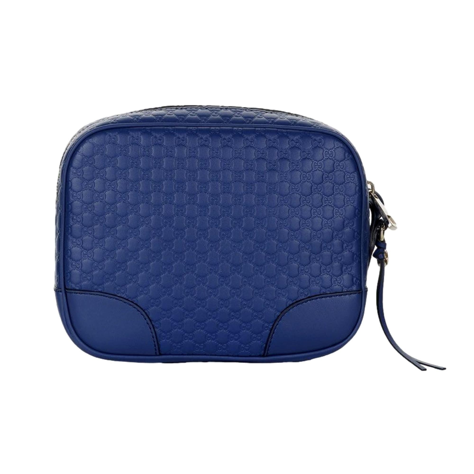 image of NWT Gucci Bree MicroGuccissima Caspian Blue Leather Crossbody Bag, Women's
