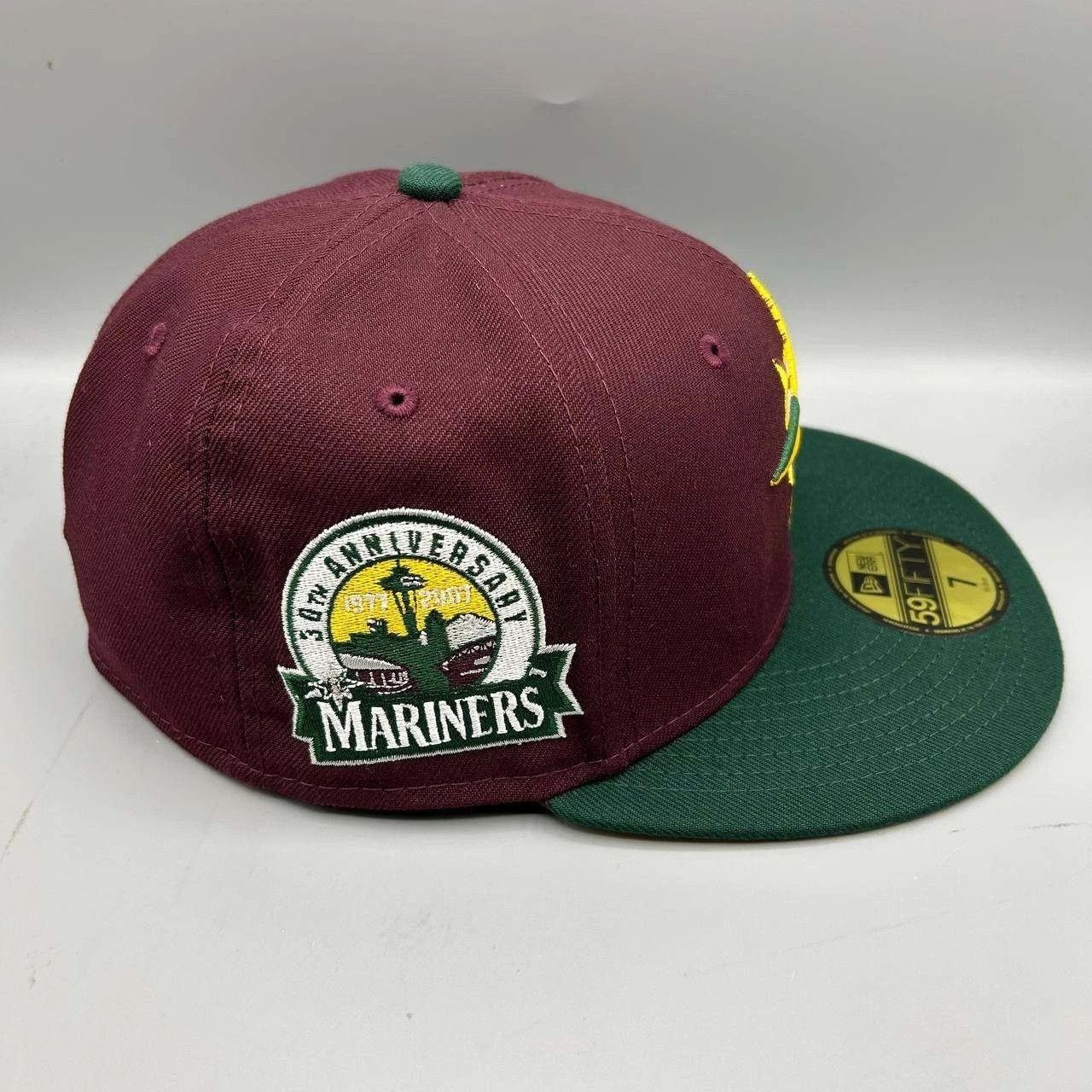 New Era Seattle Mariners Hat Men 7 Red Green MLB Fitted Cap New Size ONE SIZE - 7 Thumbnail
