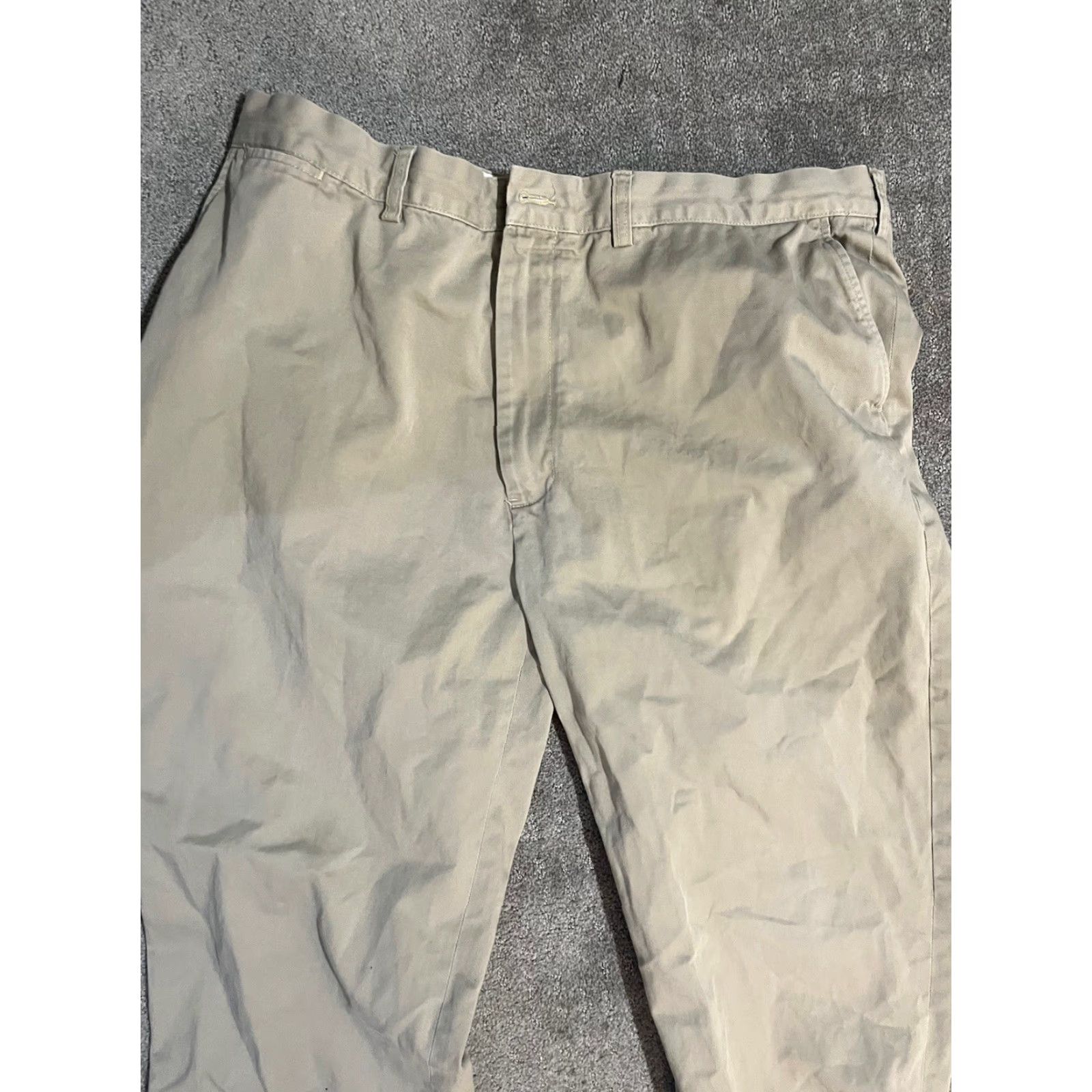 Polo Ralph Lauren VINTAGE Polo Ralph Lauren Flat Front Prospect Mens Twill Trousers Beige 40x30 Size US L / EU 52-54 / 3 - 4 Thumbnail