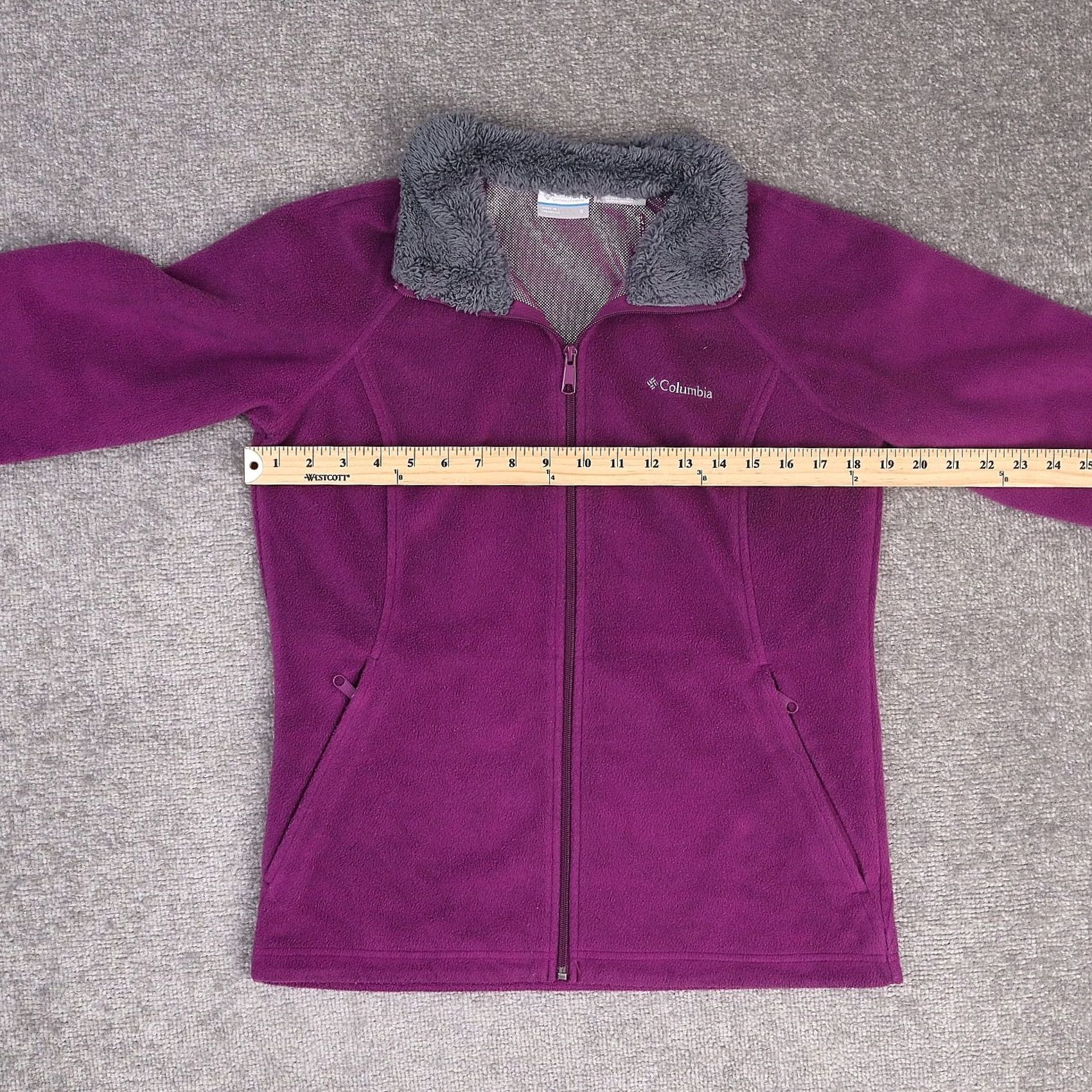 Vintage Columbia Women's Omni Heat Purple Small Full Zip Collared Jacket Long Sleeve Size S / US 4 / IT 40 - 3 Thumbnail