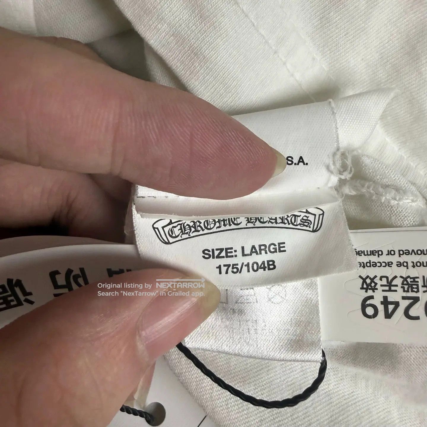 Chrome Hearts White Mainline Ss Tee L 95 New, Men's — image 6 of 6