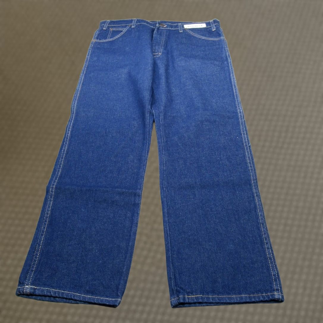 Dickies Dickies Jeans Mens 36x30 Carpenter Dark Wash Straight Relaxed NEW Wide-Leg Jeans Mens 36 Dark Wash 5-Pocket Denim Cotton Button Rise Mid None Mens Size US 36 / EU 52 - 1 Thumbnail
