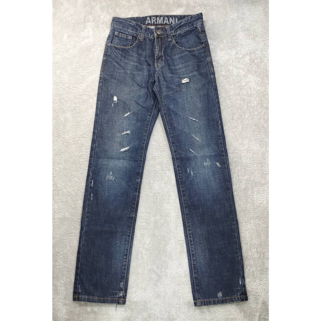 Armani × Armani Exchange × If Six Was Nine Armani Exchange Straight Cut Blue Denim Jeans Size US 29 - 1 Thumbnail