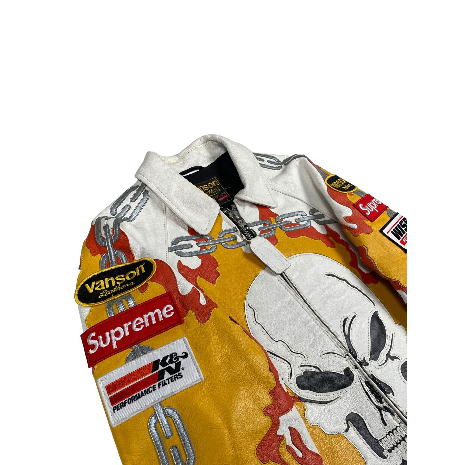 Supreme 2019 Supreme Vanson Leather Ghost Rider Jacket Size US S / EU 44-46 / 1 - 7 Thumbnail