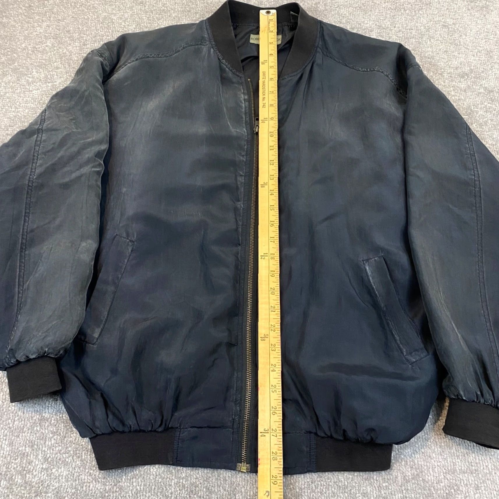 Vintage Robert Stock Jacket Mens Small Gray 100% Silk Shell Full Zip Lightweight Bomber Size US S / EU 44-46 / 1 - 5 Thumbnail