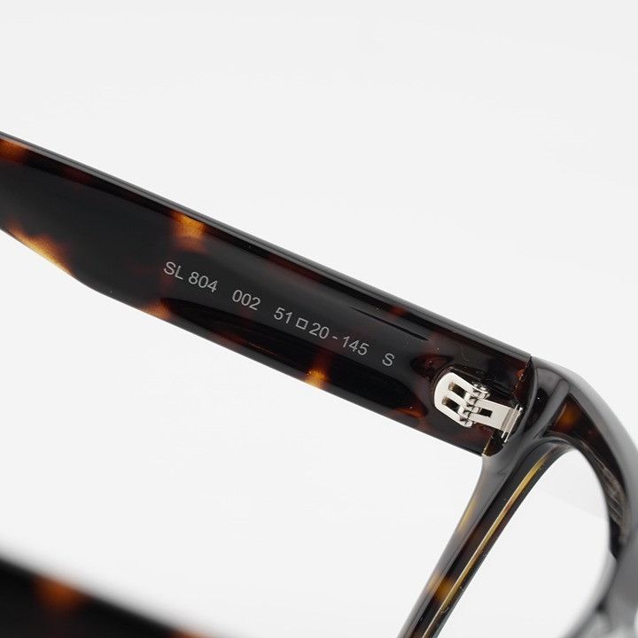 Saint Laurent Paris Saint Laurent SL804 002 Eyeglasses Havana 51mm Square Frame Size ONE SIZE - 7 Thumbnail