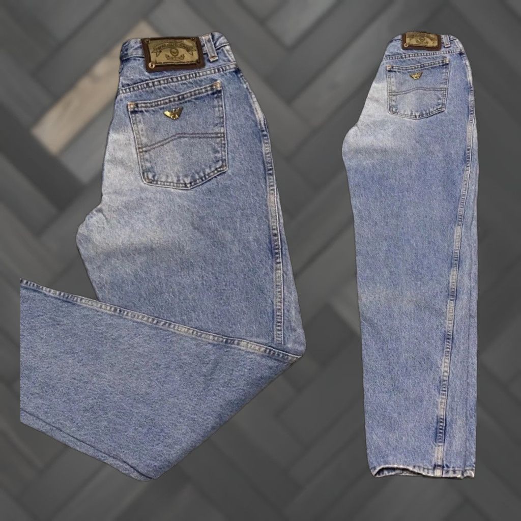 Armani VINTAGE Armani Jeans 28 Waist 32 80s 90s Blue Denim High Waist Regular Mens Size US 28 / EU 44 - 1 Thumbnail