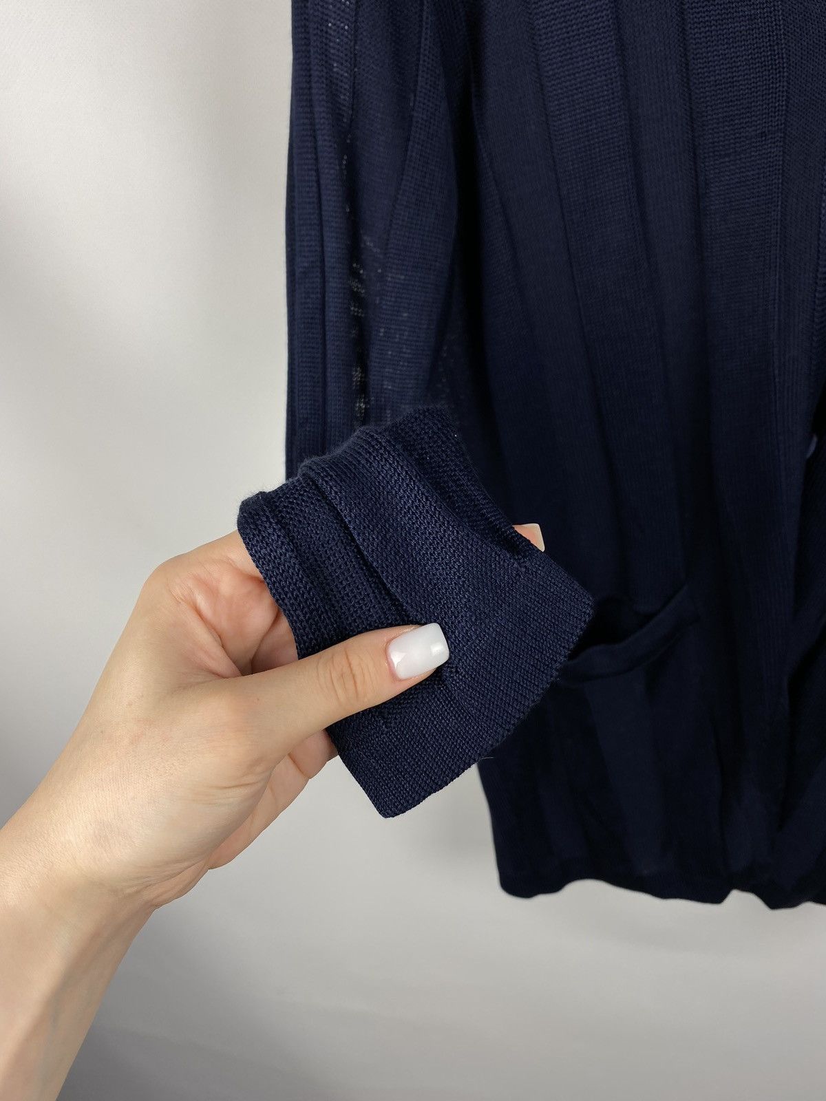 Dries Van Noten Dries Van Noten ladies silk cardigan sweater size 42 navy Size M / US 6-8 / IT 42-44 - 10 Thumbnail