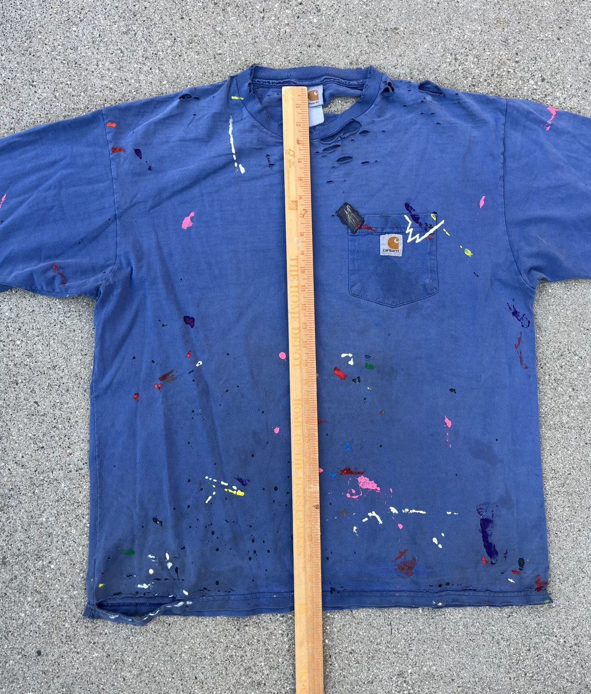 Carhartt Vintage Custom Carhartt T-Shirt Thrashed Distressed Pocket Size US XL / EU 56 / 4 - 7 Thumbnail