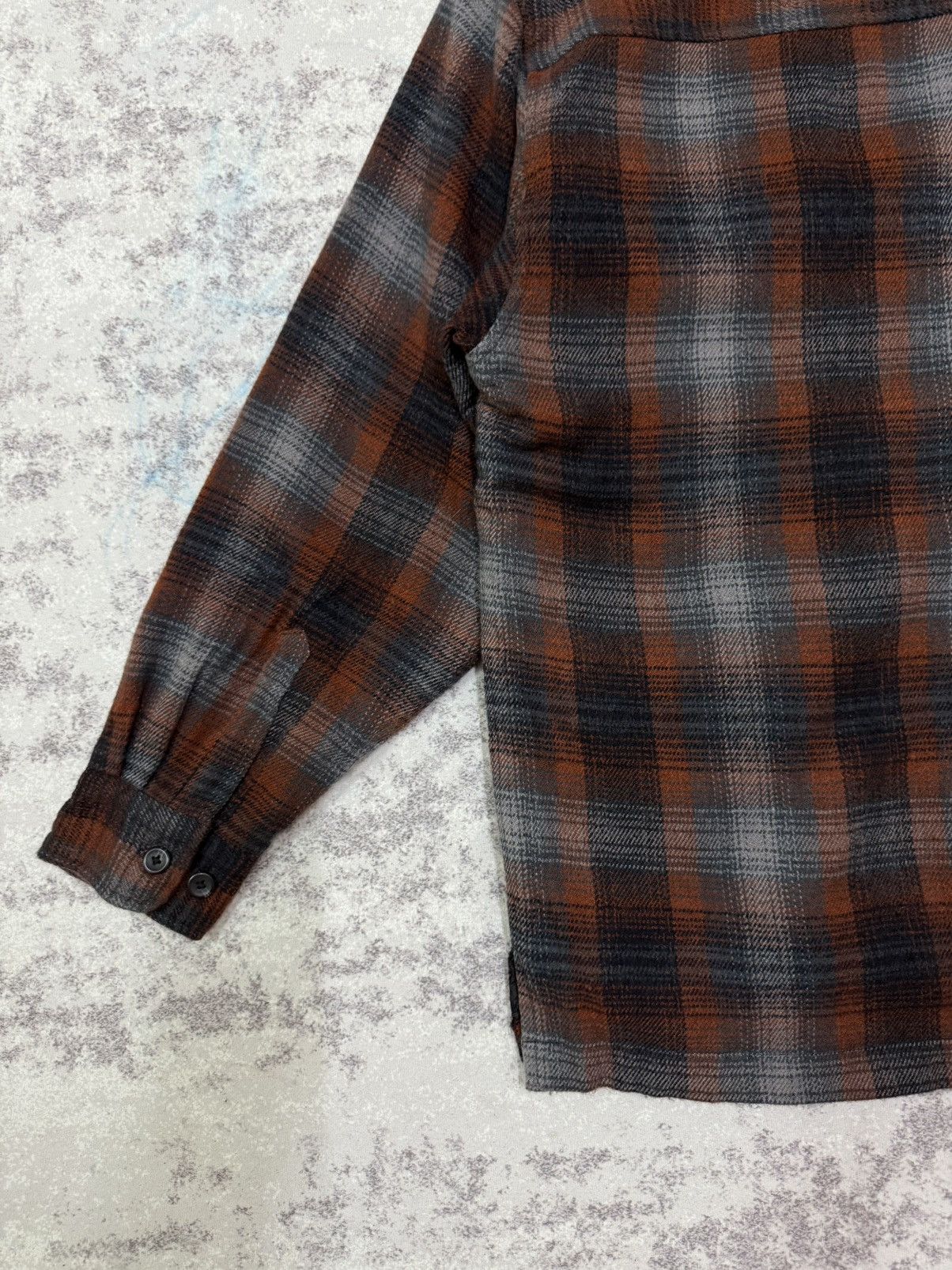 Japanese Brand VINTAGE BOON PAL CHEKERED FLANEL ZIPER QUILTED LINED SHIRT Size US M / EU 48-50 / 2 - 12 Thumbnail
