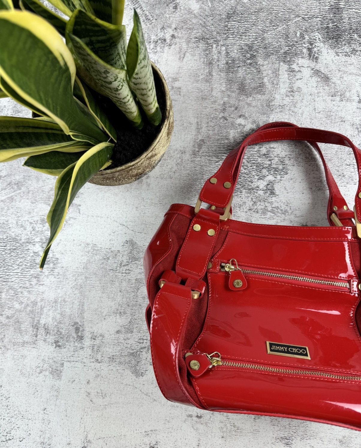 Jimmy Choo Jimmy Choo Maddy Cobalt Red 2003 Luxury Crossbody Italian Leather Bucket Bag Size ONE SIZE - 2 Thumbnail