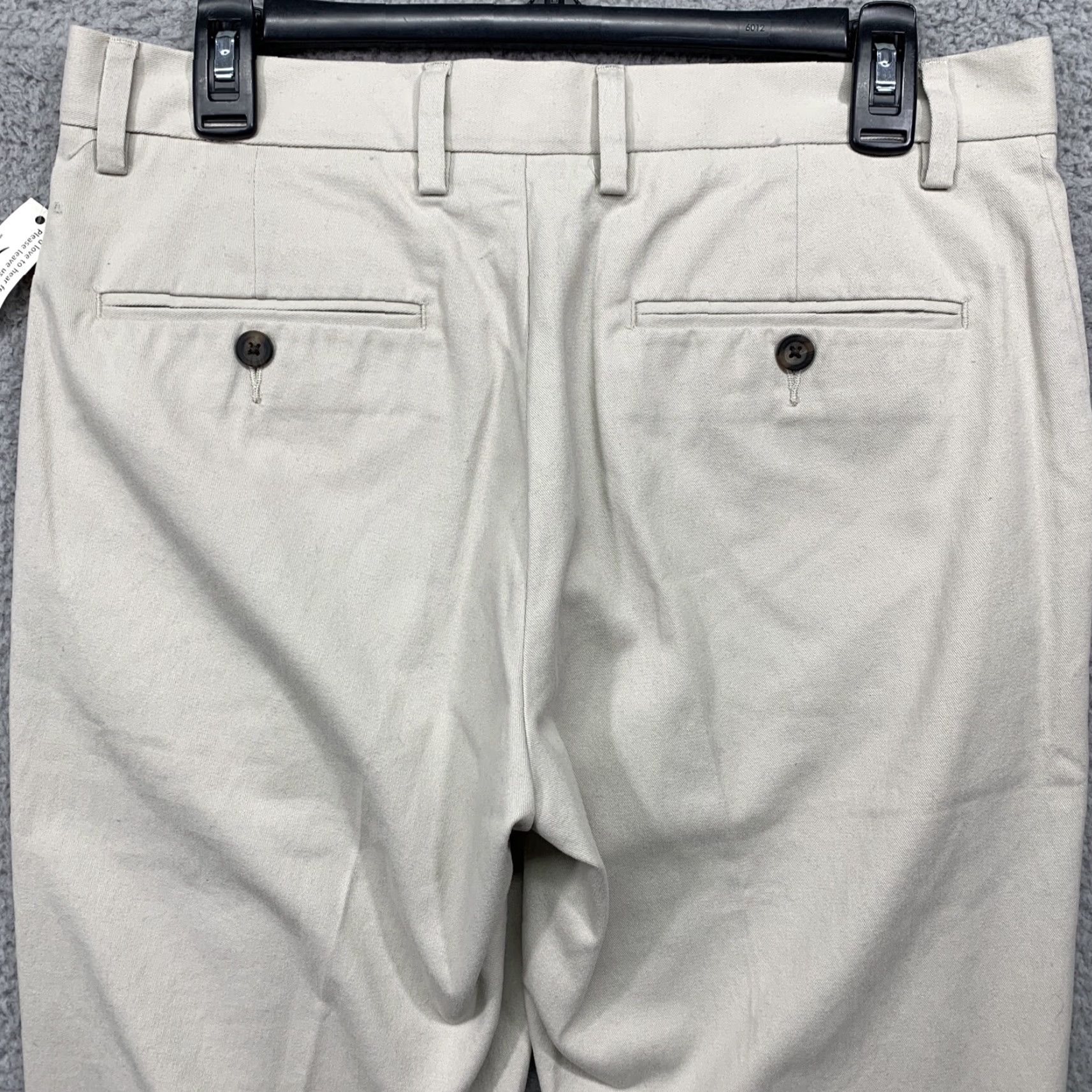 Essentials Amazon Essentials Pants Men’s 32Wx31L Slim Flat Front Beig e Cotton Polyester Back Pockets NWT Dress Pants Size US 32 / EU 48 - 5 Thumbnail
