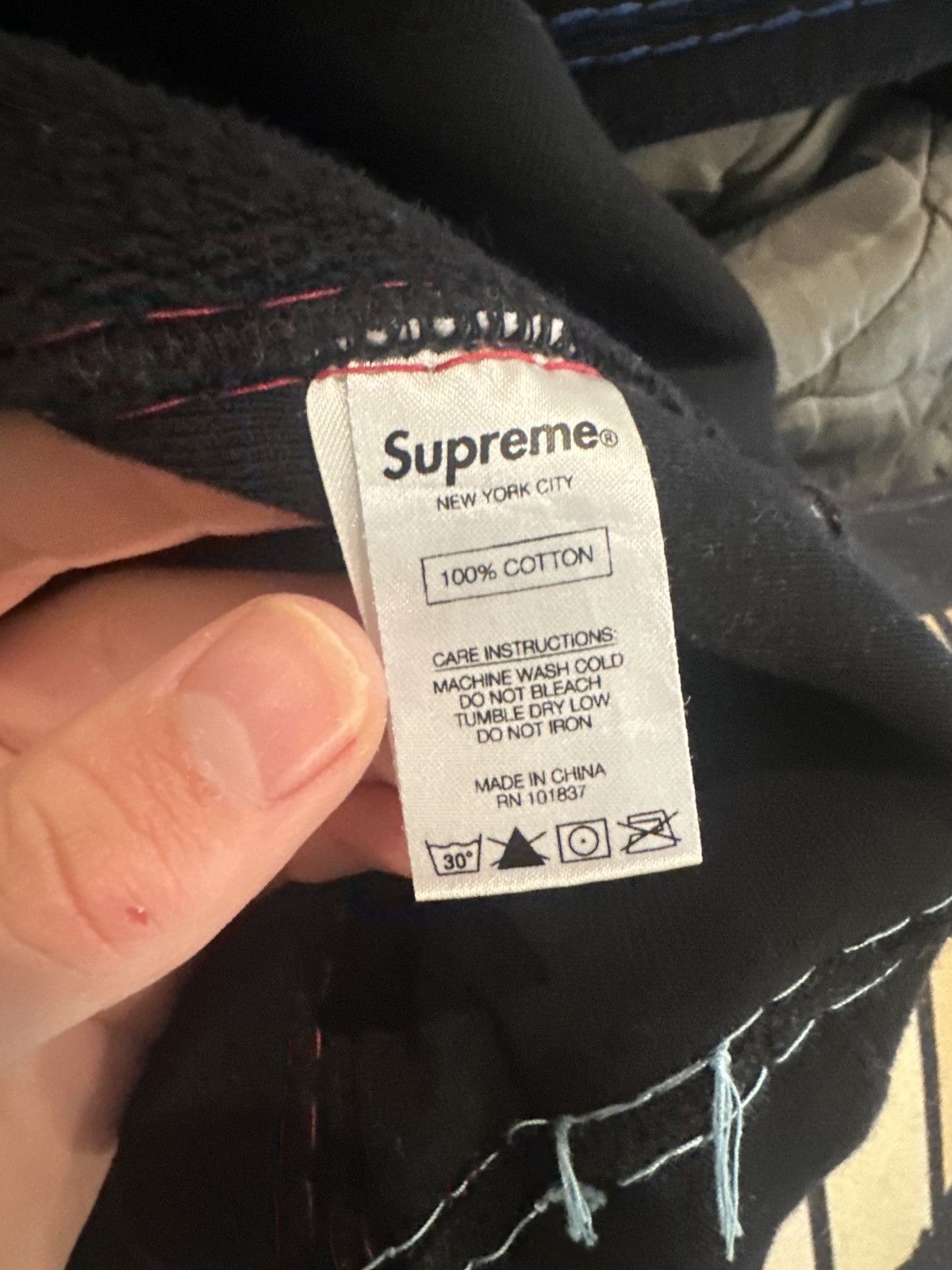 Supreme Supreme FW20 Big Stitch Black Hoodie S Size US S / EU 44-46 / 1 - 8 Thumbnail