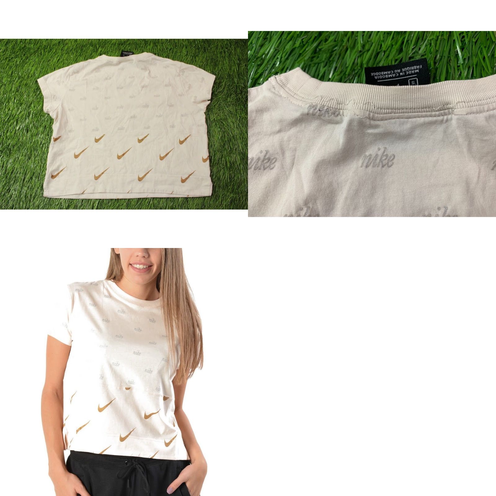 Nike Nike Shirt Women Slim Short Sleeve T-Shirt 2018 Size S White Casual Jersey Knit Size S / US 4 / IT 40 - 8 Thumbnail