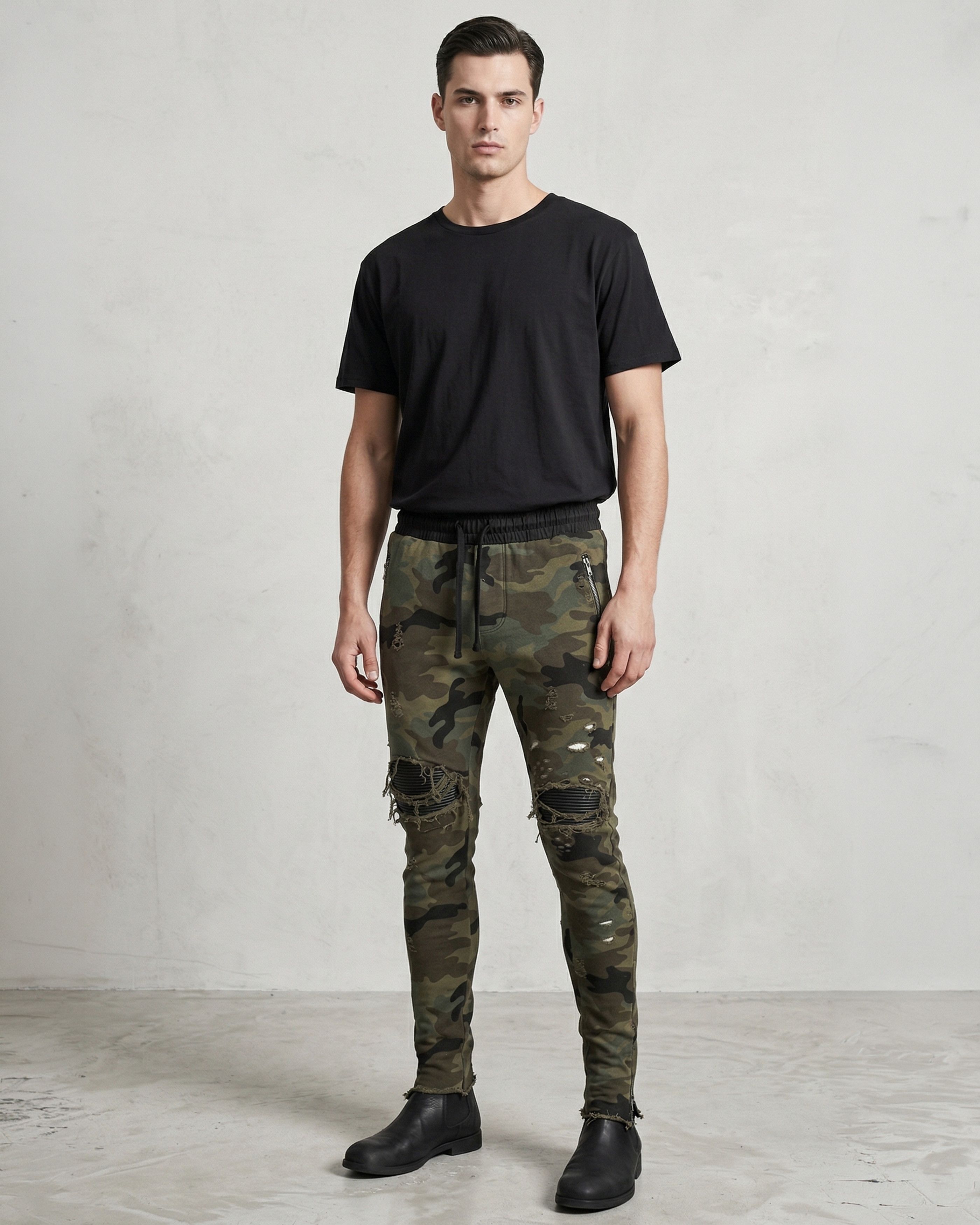 Amiri Amiri MX1 Leather Patch Sweatpants Camo Size US 30 / EU 46 - 1 Thumbnail
