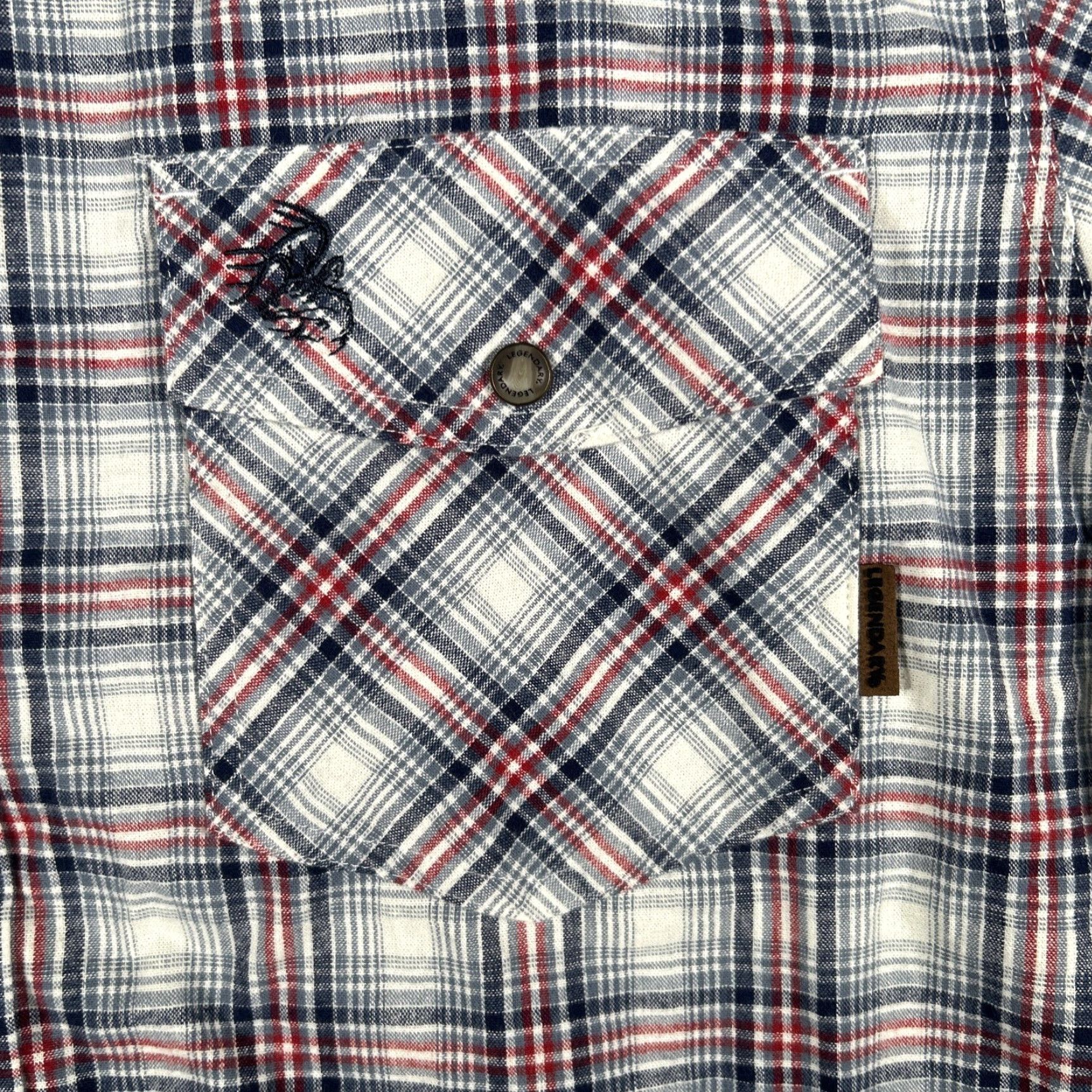 Vintage VINTAGE Legendary Whitetails Shirt Mens Large Snap Button Up Flannel Plaid Pockets Size US L / EU 52-54 / 3 - 3 Thumbnail