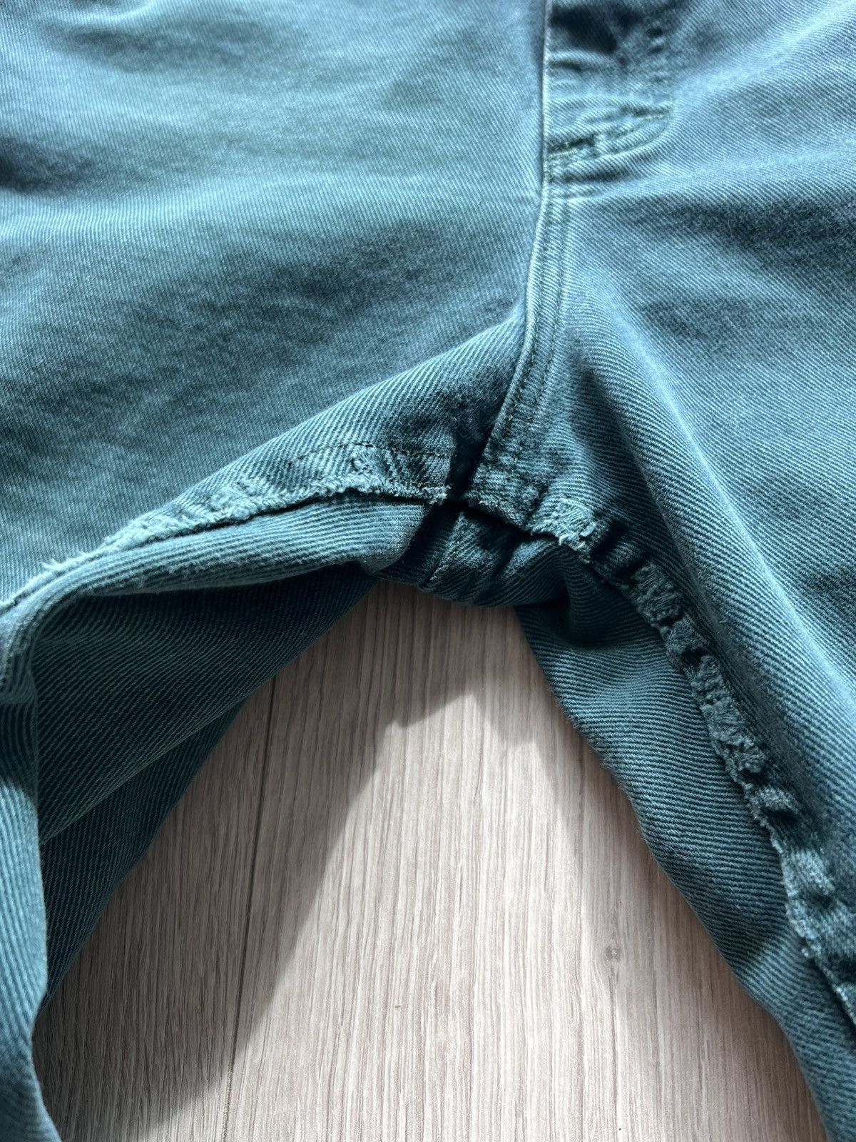 Lee × Vintage Vintage 80s Lee Denim Jeans Forest Green Made In USA 36 x 29 Size US 36 / EU 52 - 6 Thumbnail