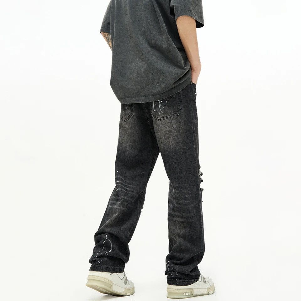 Japanese Brand × Vintage Ripped Jeans Men Y2k Street Baggy Size US 33 - 5 Thumbnail