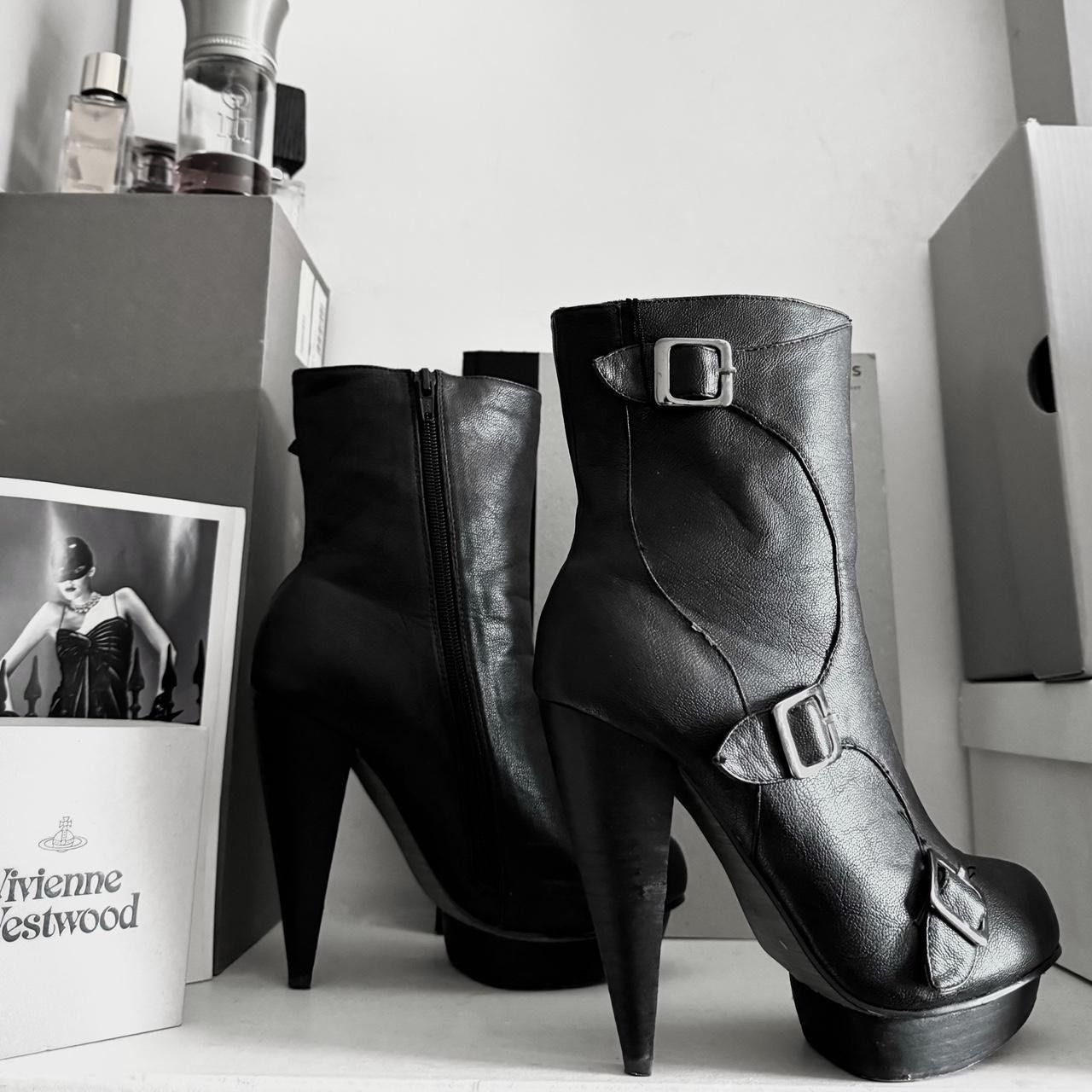 Vintage Archive boots with many belts and asymmetric heels Size US 9 / IT 39 - 5 Thumbnail