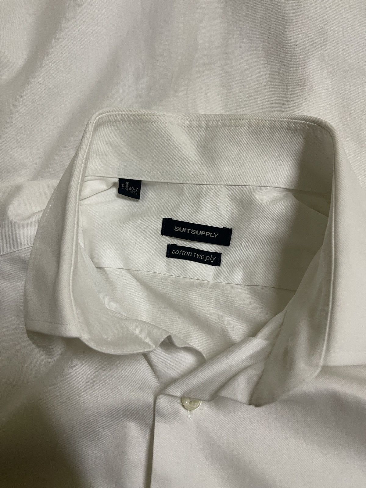 Suitsupply Suitsupply Long Sleeve Shirt White Size US M / EU 48-50 / 2 - 12 Thumbnail