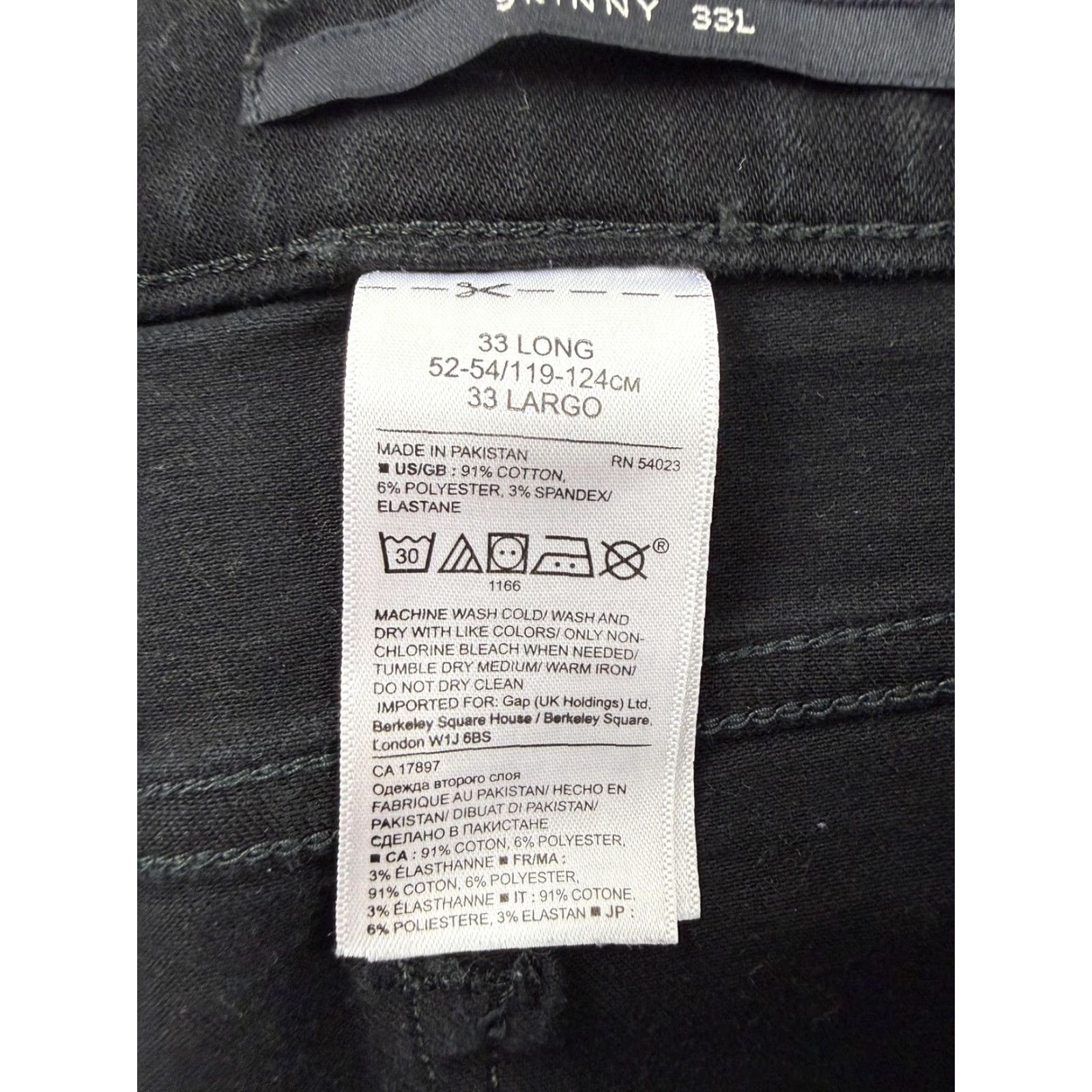 Banana Republic Banana Republic Jeans Womens 33 Black Skinny Fit Distressed Stretch Denim Size 24" / US 00 / IT 34 - 7 Thumbnail