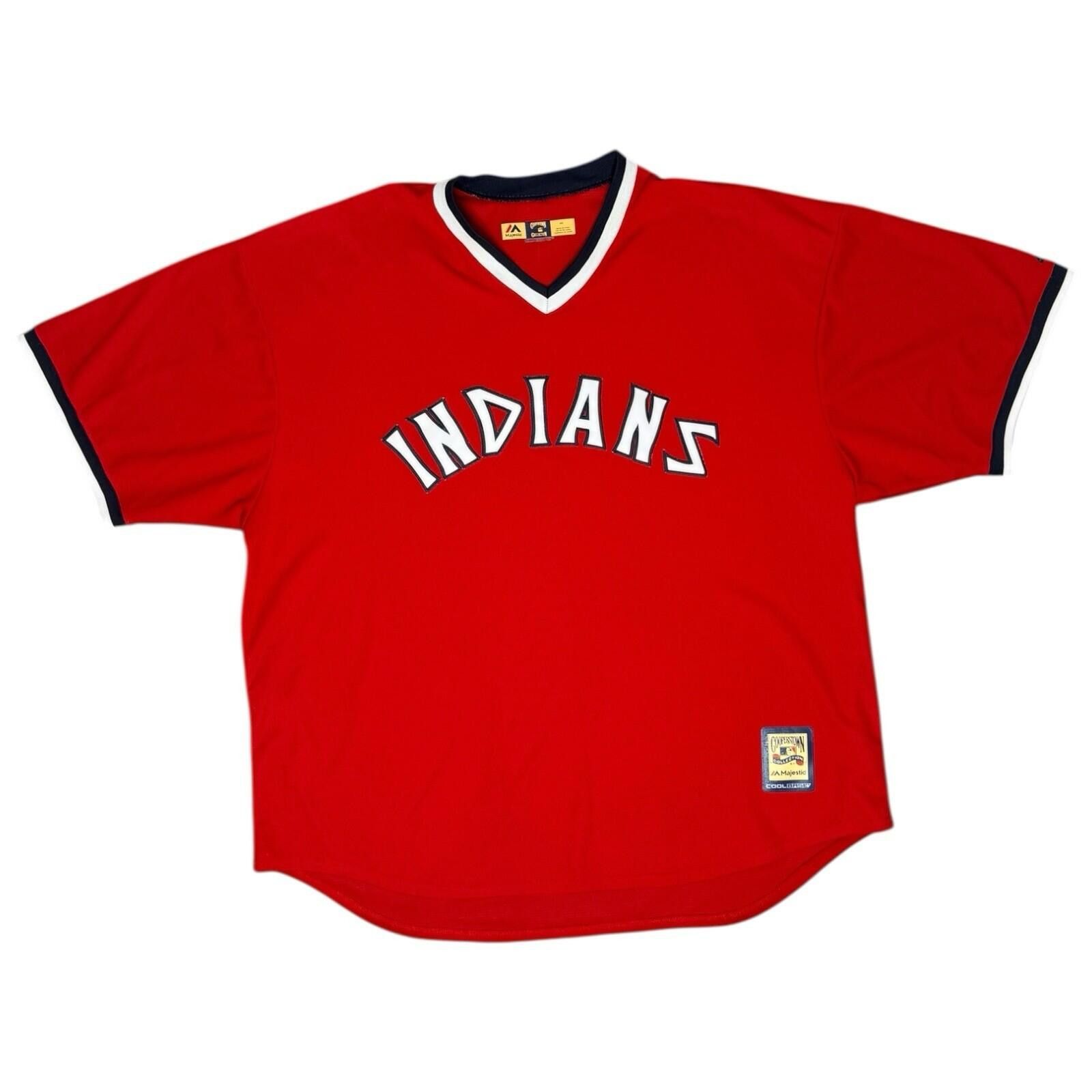 Majestic Cleveland Indians Jersey Throwback Cooperstown 4XL Size ONE SIZE - 1 Thumbnail