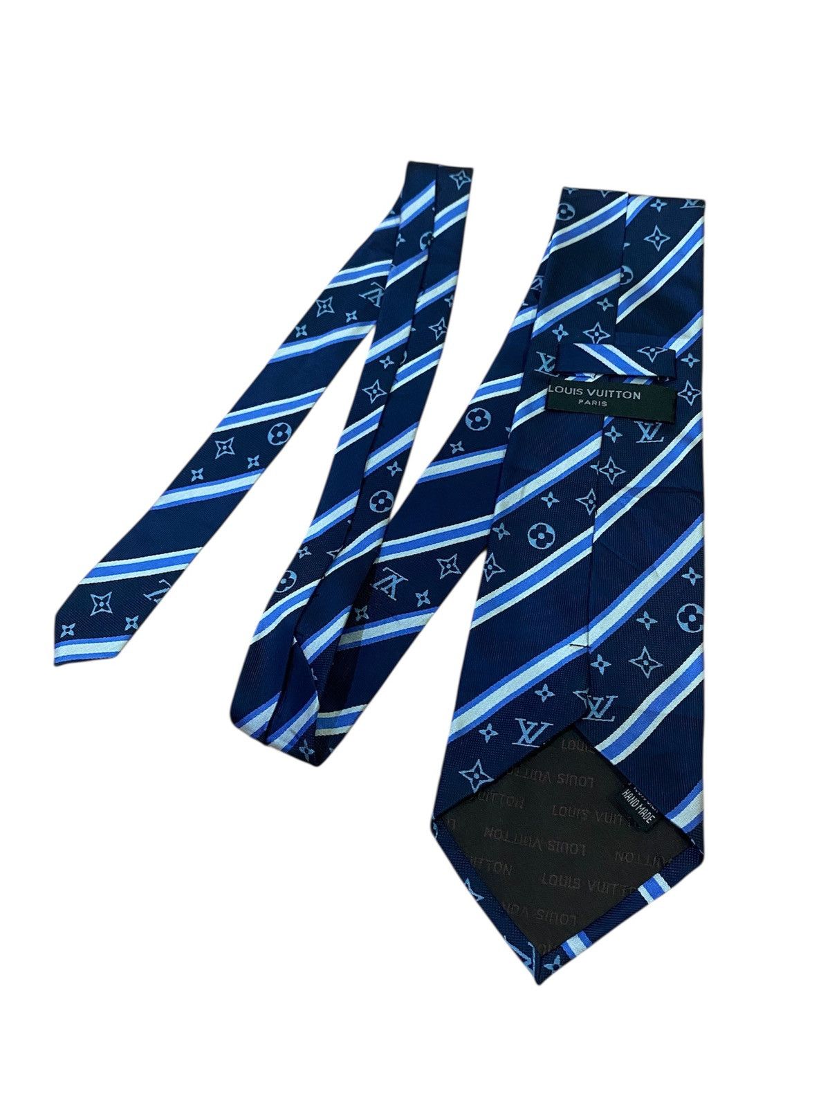 Louis Vuitton LV Tie and Pocketsquare 100% Silk Hand Made Size ONE SIZE - 5 Thumbnail