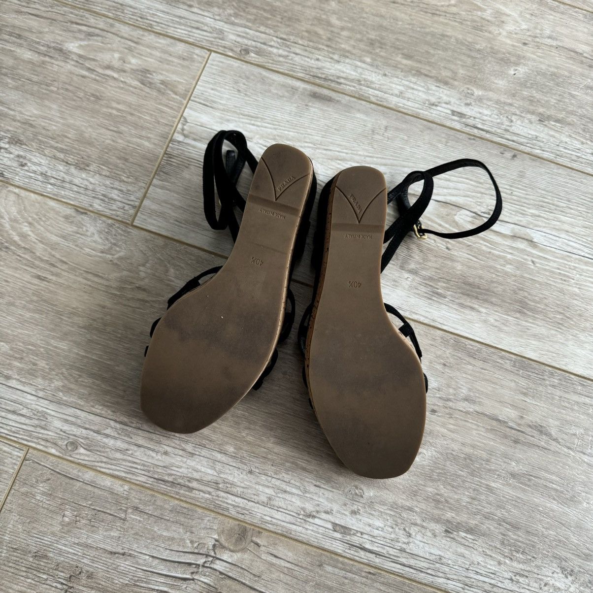Prada Prada Suede Sandals Size US 10.5 / IT 40.5 - 8 Thumbnail