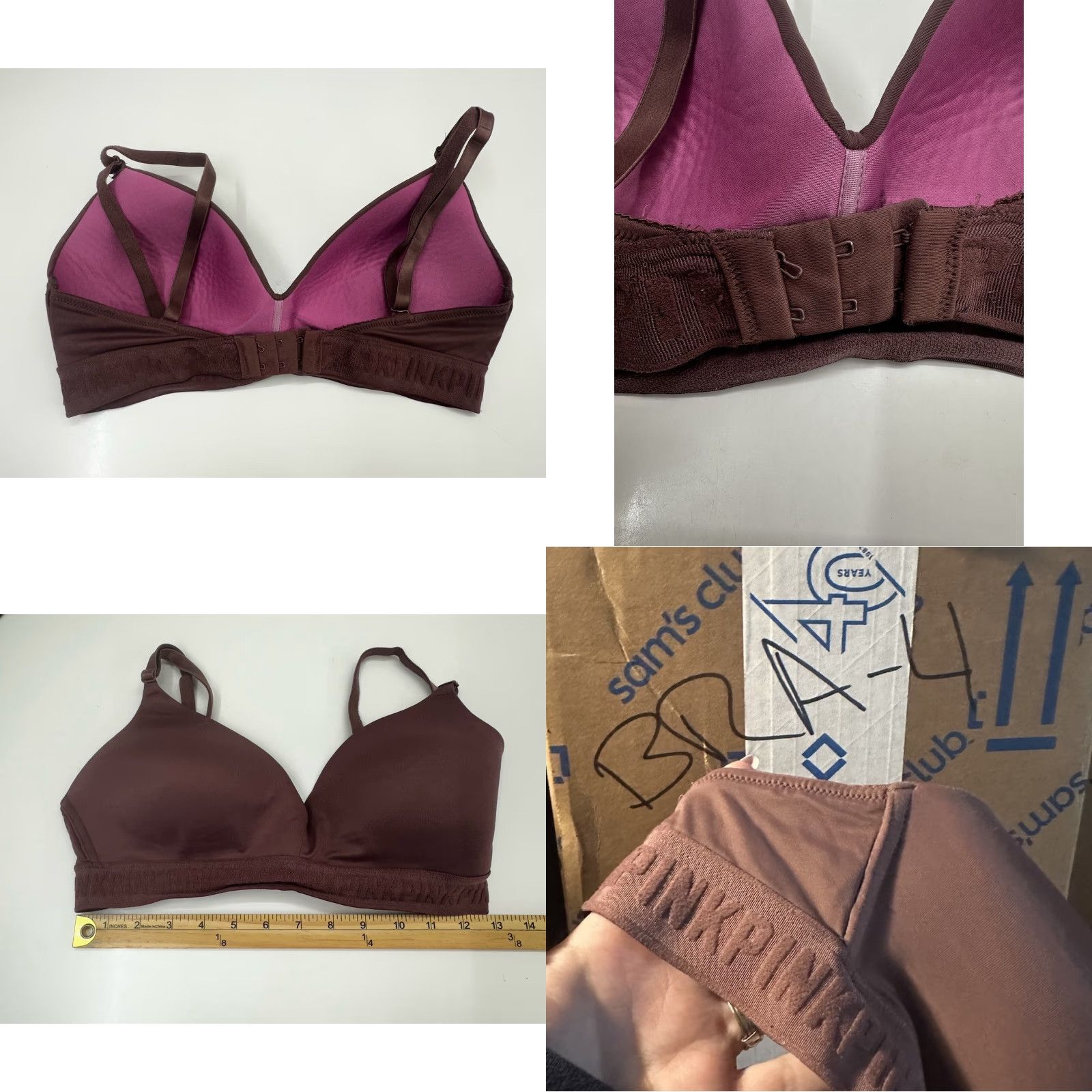 Pinko PINK Bra 34D Wear Everywhere Wireless Lightly Lined Purple Adjustable Women Shirt Brand Giftable Size ONE SIZE - 8 Thumbnail