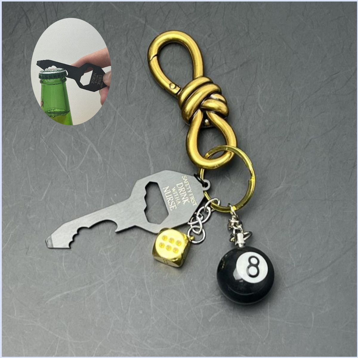 Other Metal Carabiner Waist Keychain Size ONE SIZE - 5 Thumbnail